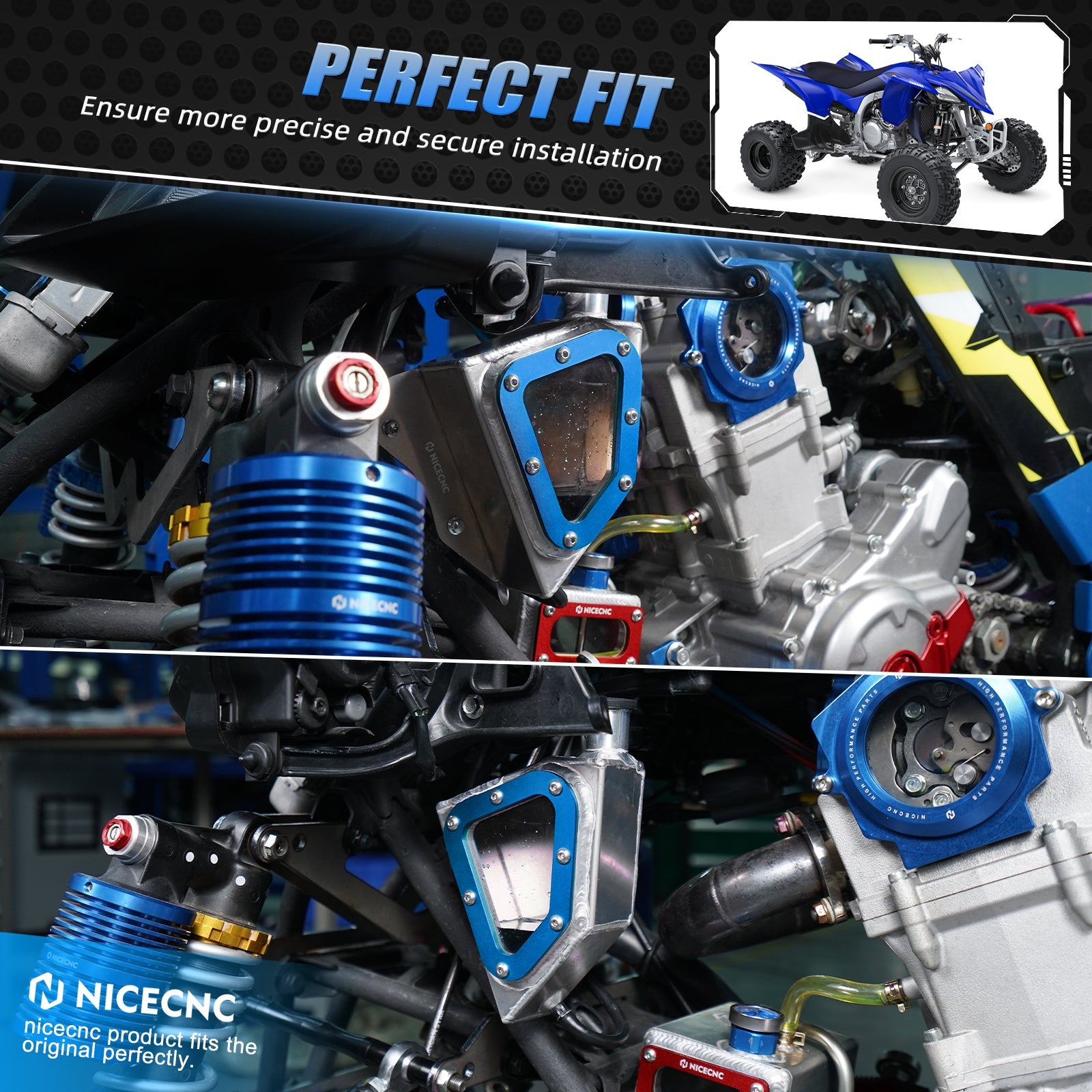 Transparent Overflow Coolant Radiator Recovery Tank For Yamaha Raptor 700 700R