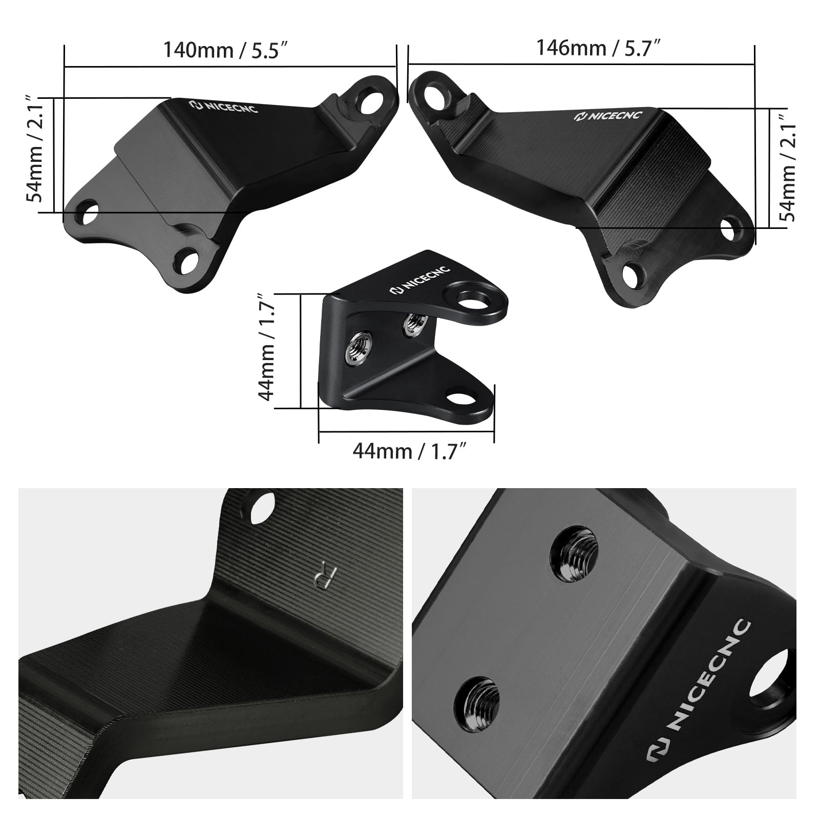 ATV Engine Stay Mounting Holder Brackets Kit For Yamaha Raptor 700 700R