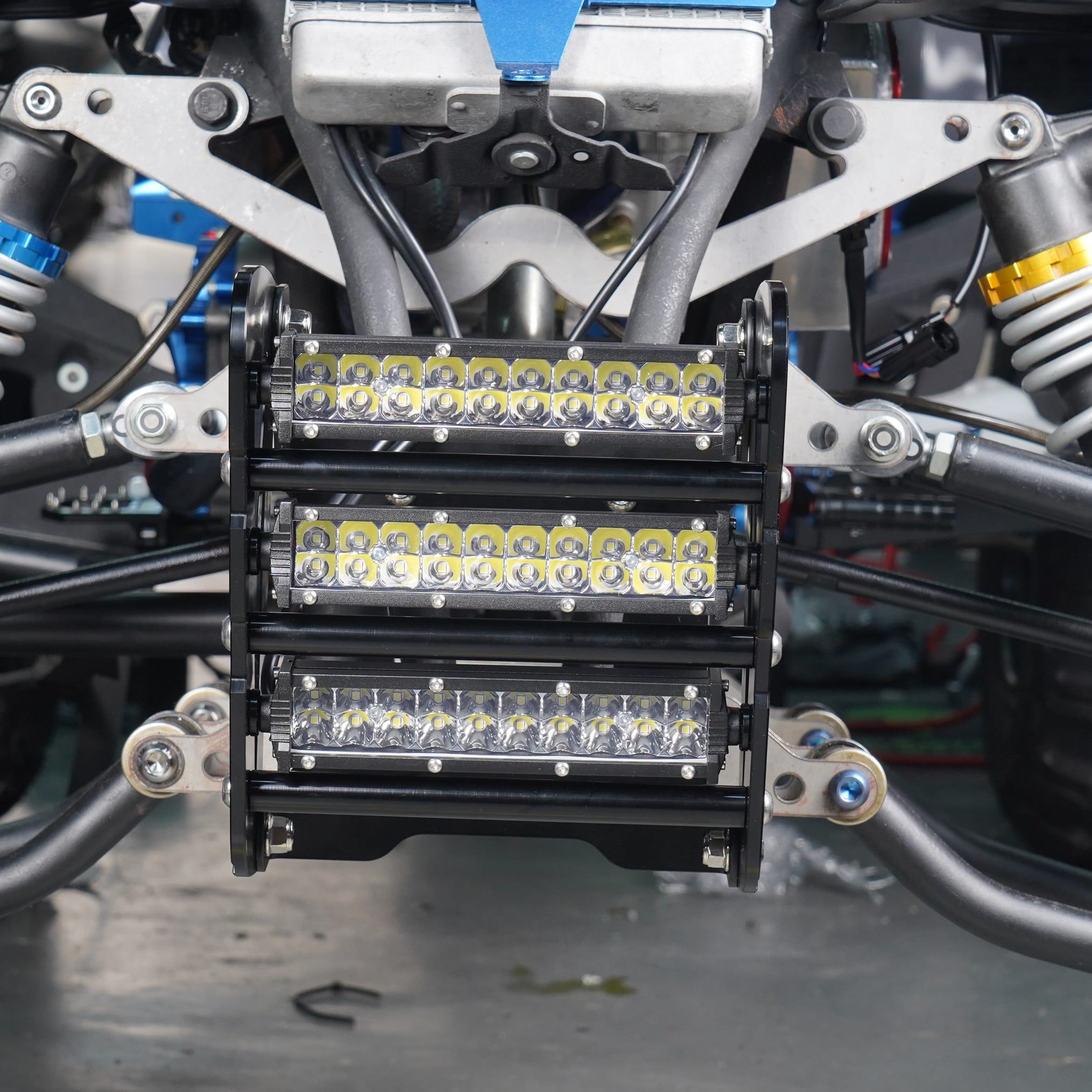 ATV Front Bumper w/LED Lights Bar Kit For Yamaha Raptor 700 700R 2013-2026