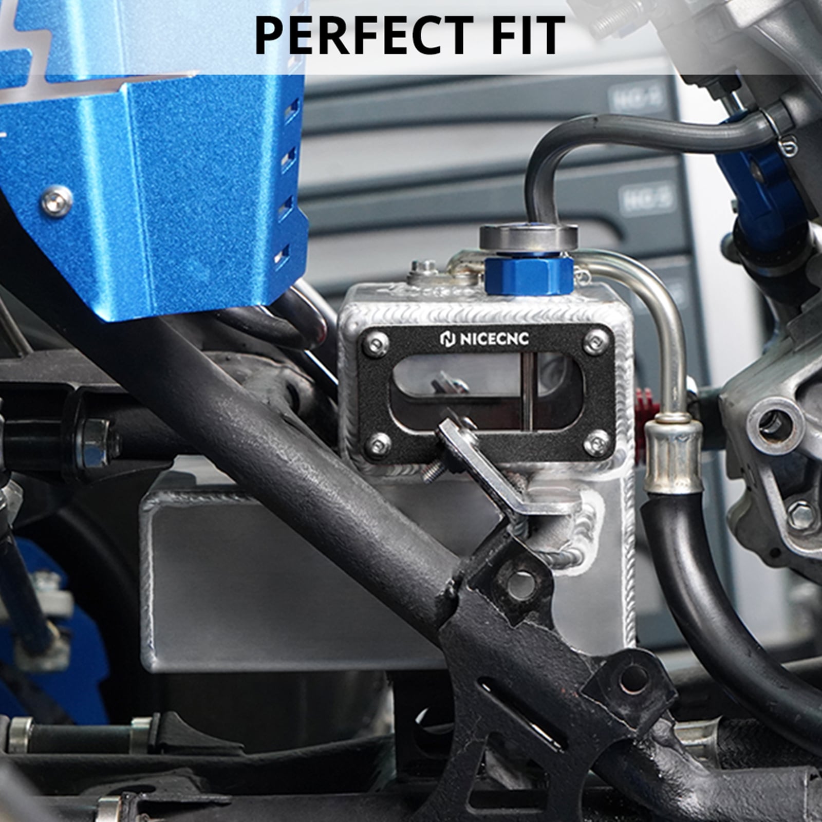 Transparent Overflow Coolant Radiator Recovery Tank For Yamaha Raptor 700 700R