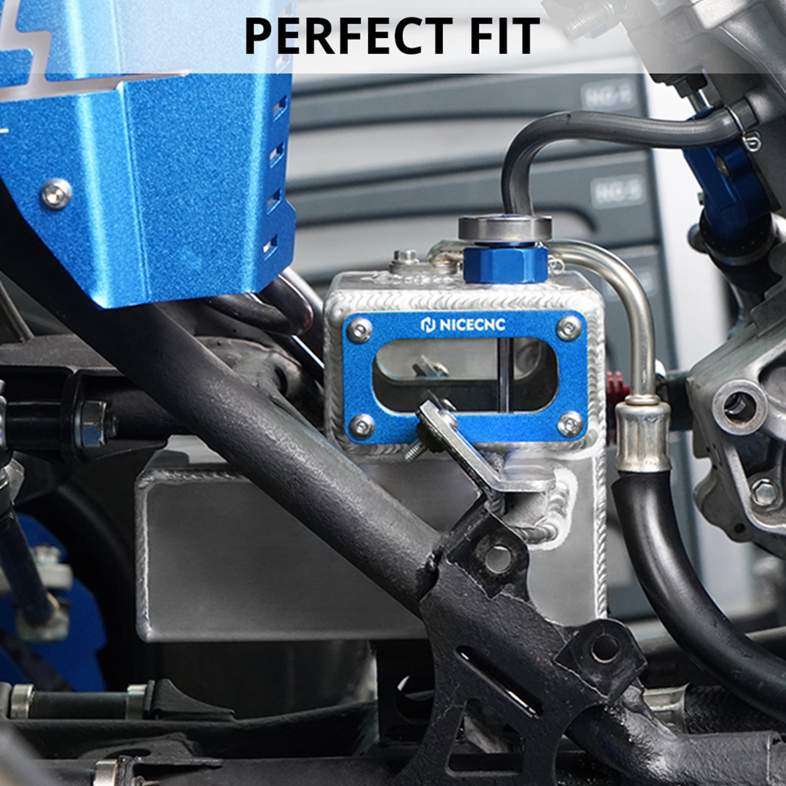 Transparent Overflow Coolant Radiator Recovery Tank For Yamaha Raptor 700 700R