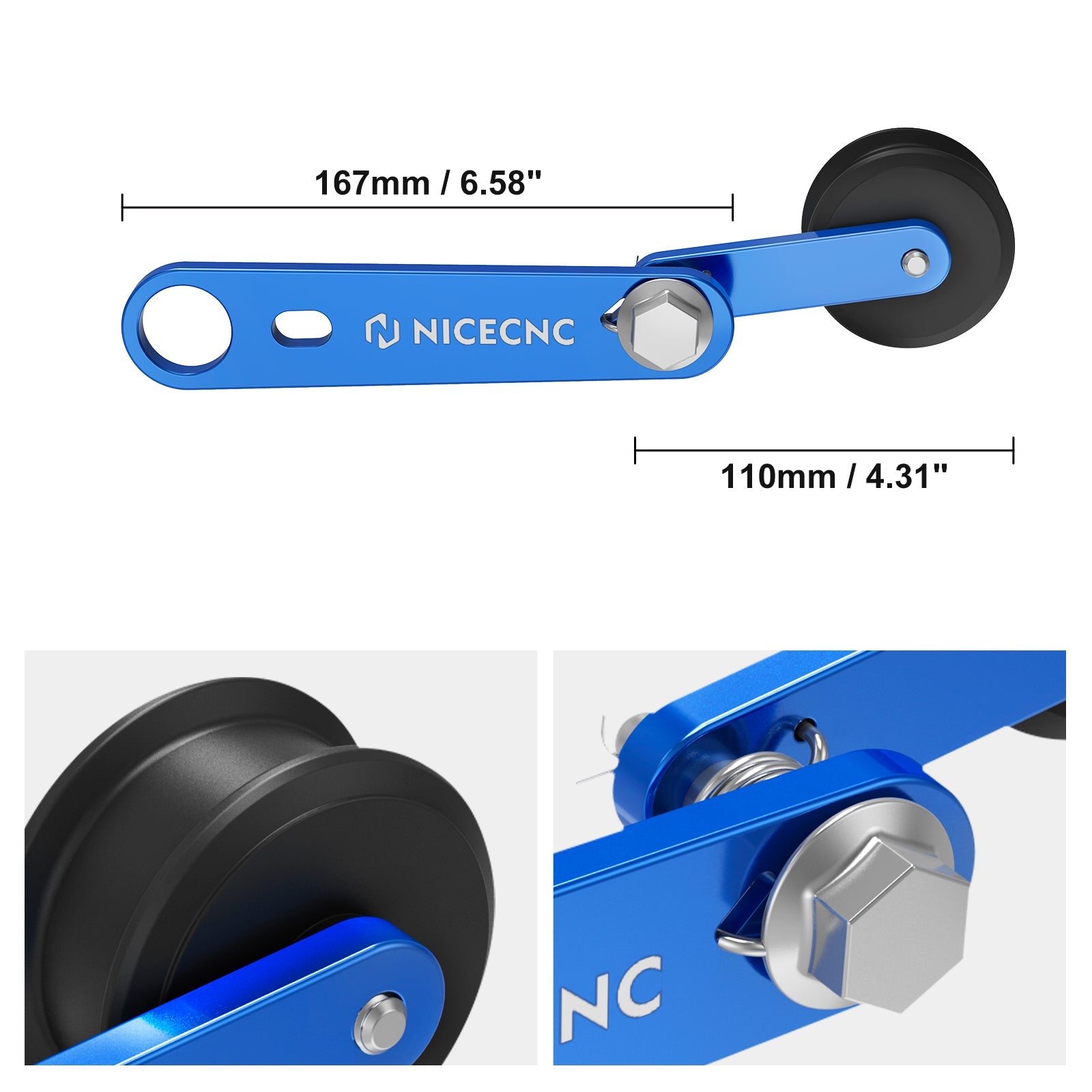 ATV Drive Chain Tensioner Roller Slider For Yamaha Raptor 700 700R 2013-2026
