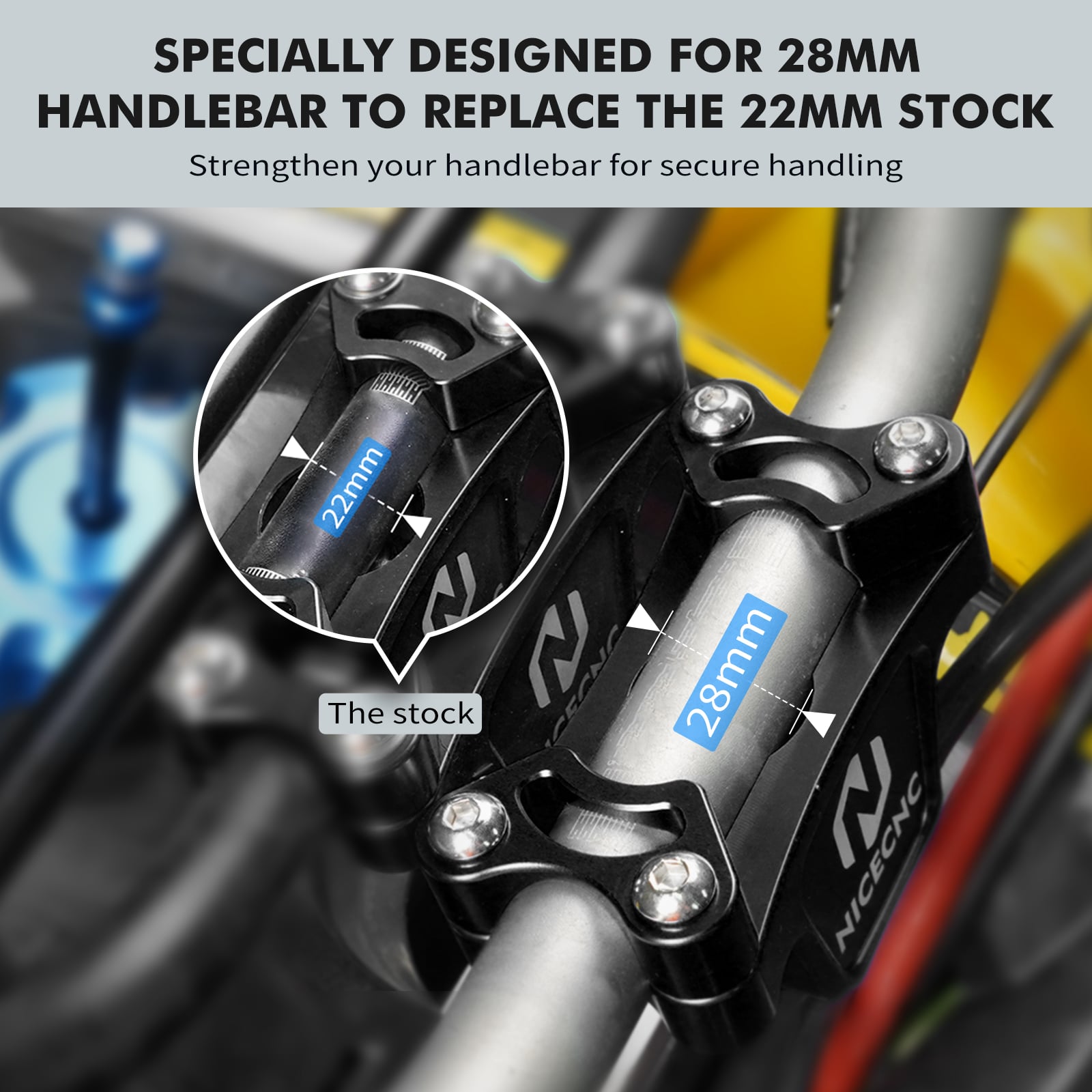 ATV Steering Stem Shaft Rise 50mm For Yamaha Raptor 700 700R 2013-2026