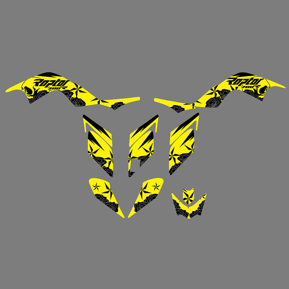ATV Graphics Stickers Decals Kit For Yamaha Raptor 700 700R 2006-2012