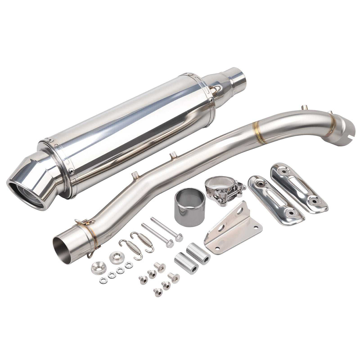 High-Exit Exhaust System Mid-Pipe + Muffler For Yamaha Tenere 700 2019-2024