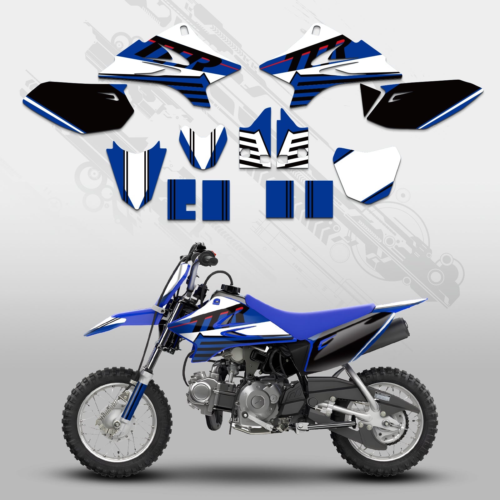 Motorcycle Full Graphics Decals Stickers Kit For YAMAHA TTR50 2006-2015