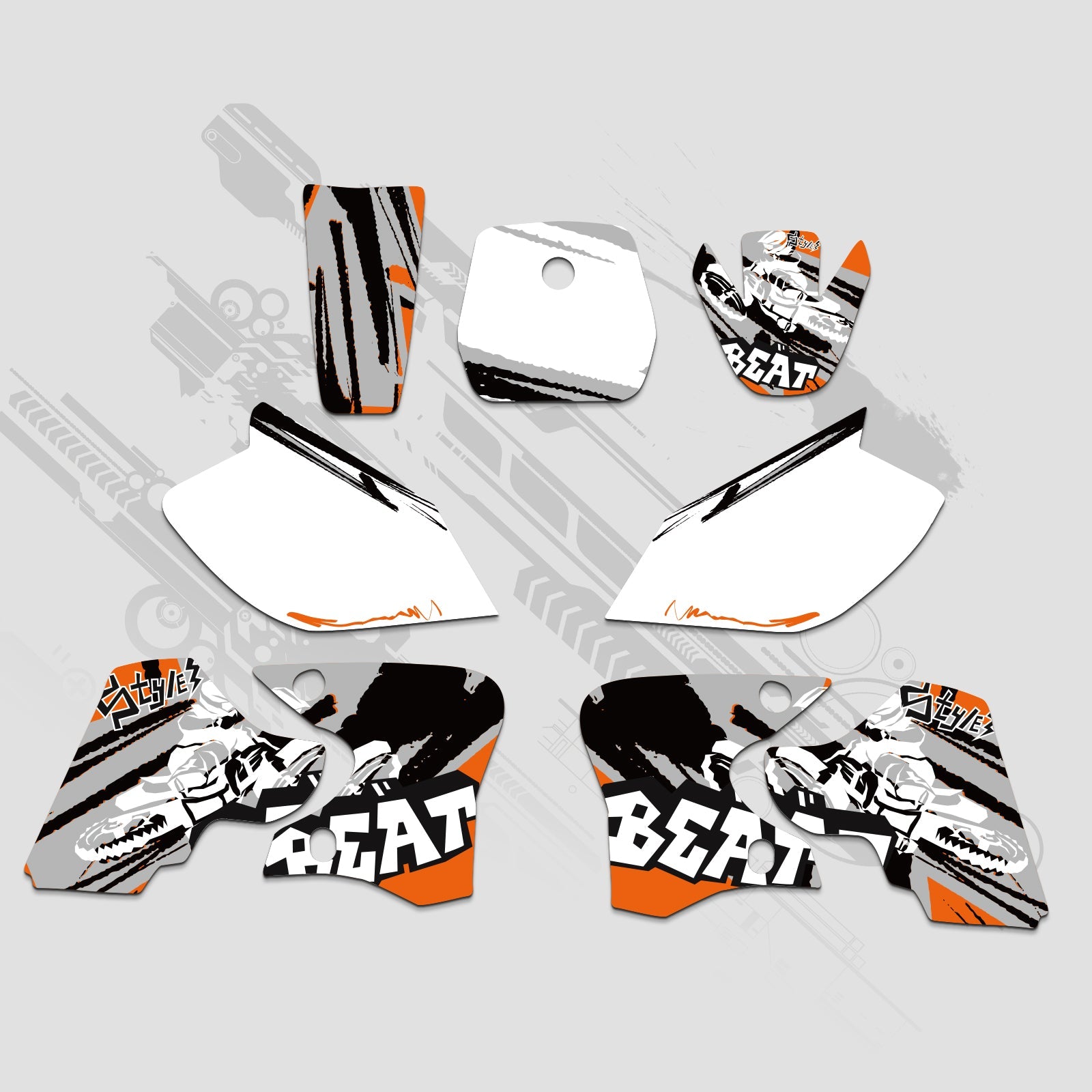 Motorcycle Full Graphics Decals Stickers Set For YAMAHA TTR90 2000-2007