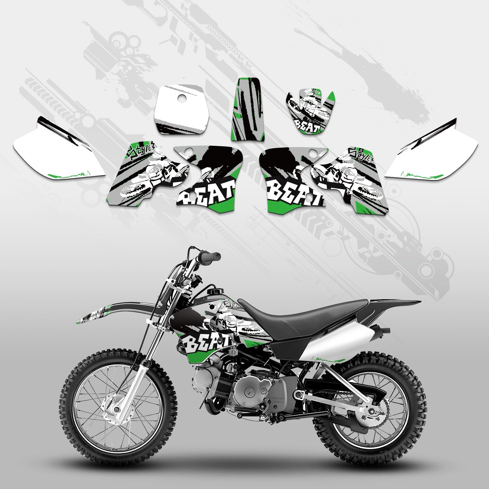 Motorcycle Full Graphics Decals Stickers Kit For YAMAHA TTR90 2000-2007