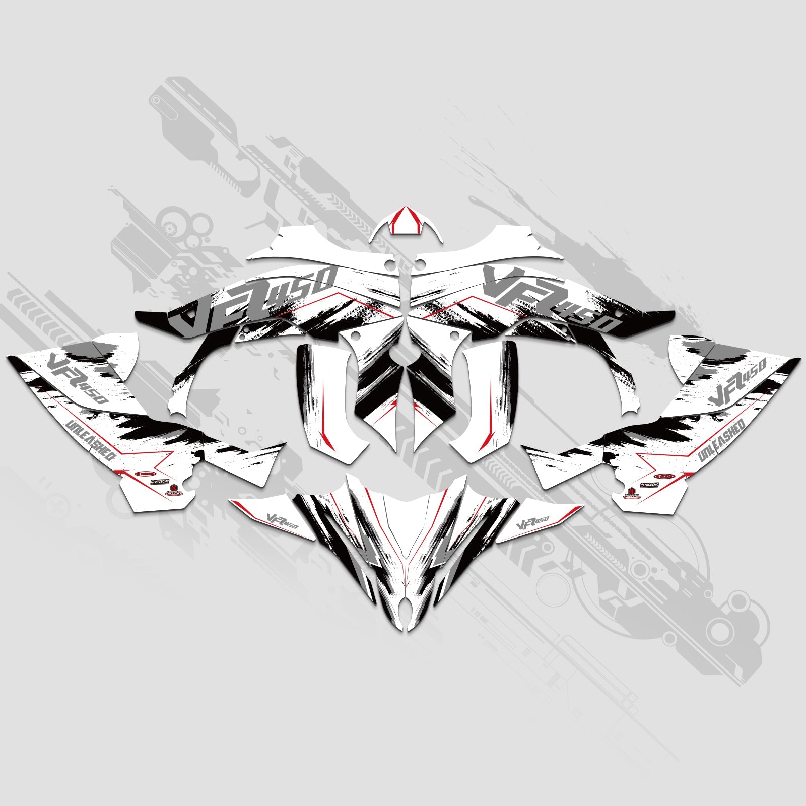 ATV Full Graphics Decals Stickers Kit For YAMAHA YFZ450R 2014-2022