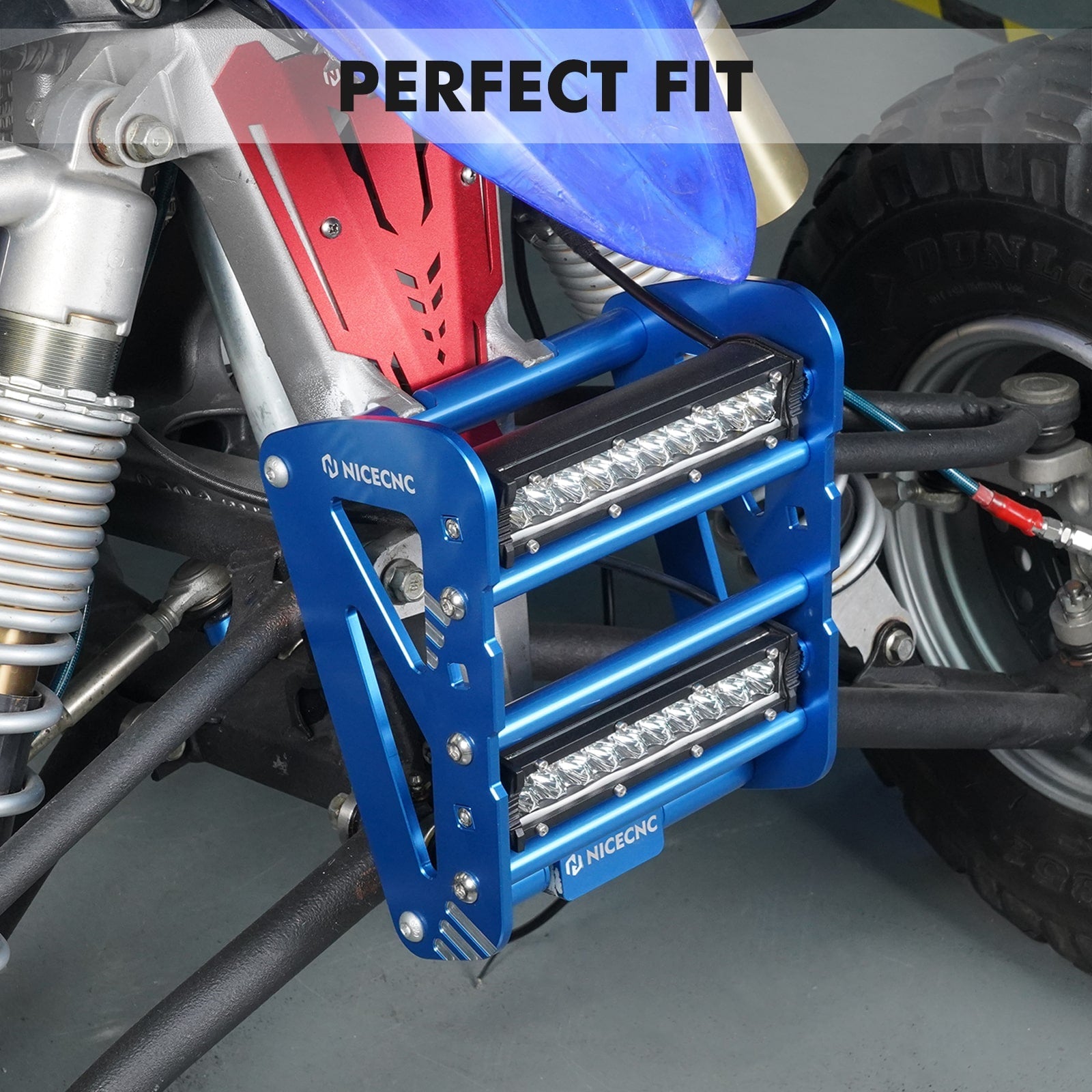 ATV Front Bumper with LED Dual Lights Bar Kit For Yamaha YFZ450R 2009-2024