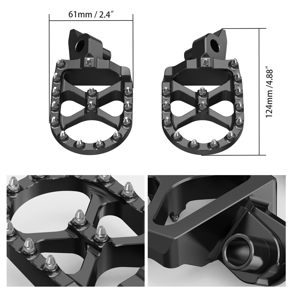 Forged Foot Pegs For Yamaha YZ250F 24-26 YZ450F 23-26 WR450F 24-25
