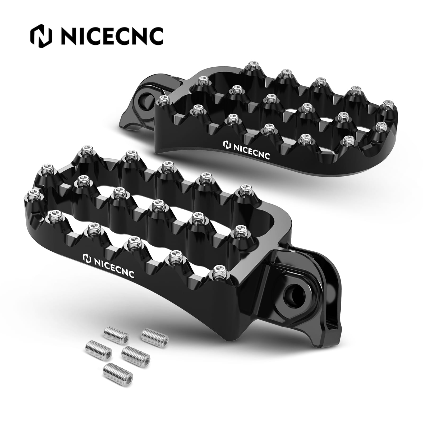 Forged 0° Horizontal Flat Wide Enlarged Foot Pegs For KTM 390 Adventure 2020-2024