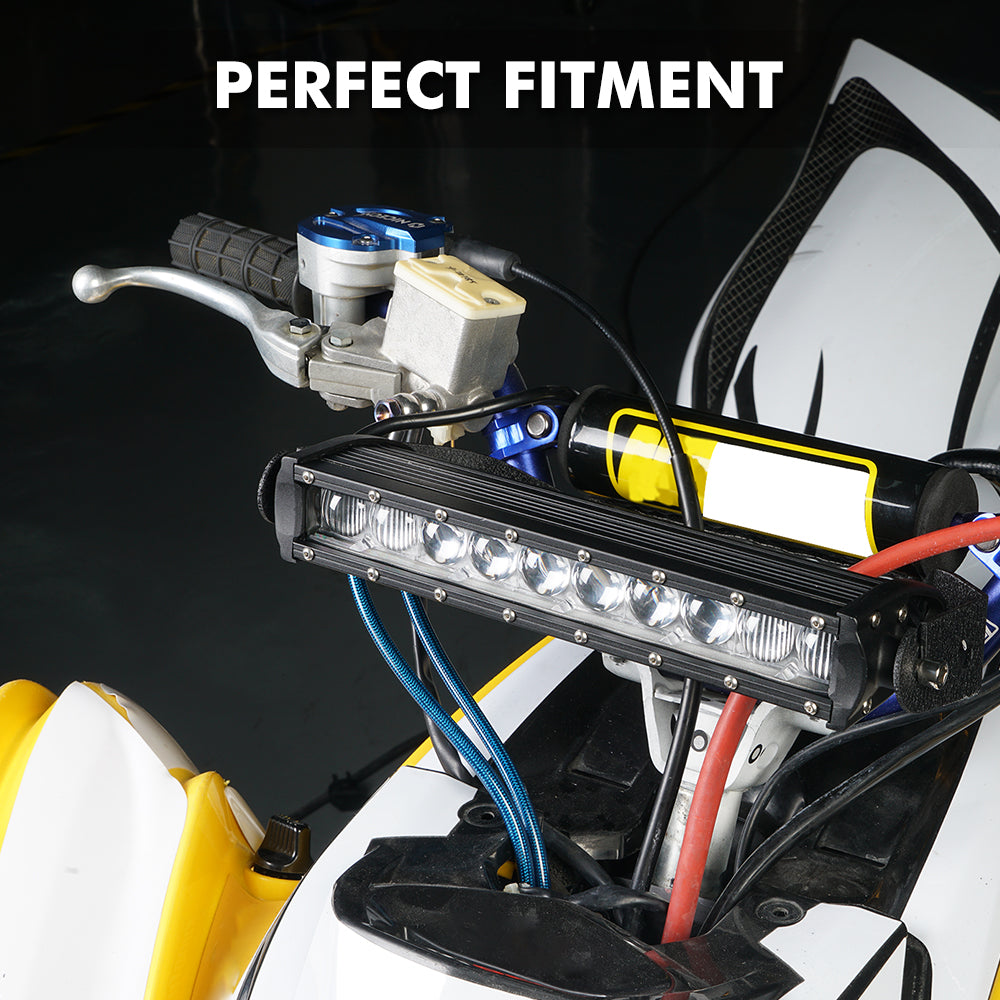 30W 6 Inch LED Headlight Work Light w/Bracket For Yamaha YFZ450R Raptor 700 Honda TRX450R
