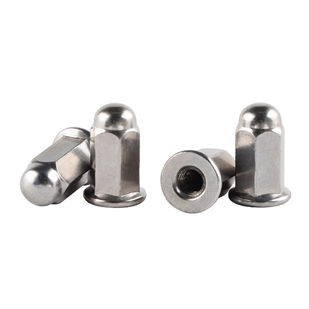 4PCS M6 Chromeplate Acorn Cap Hex Nut Safety Show For Honda Suzuki Kawasaki
