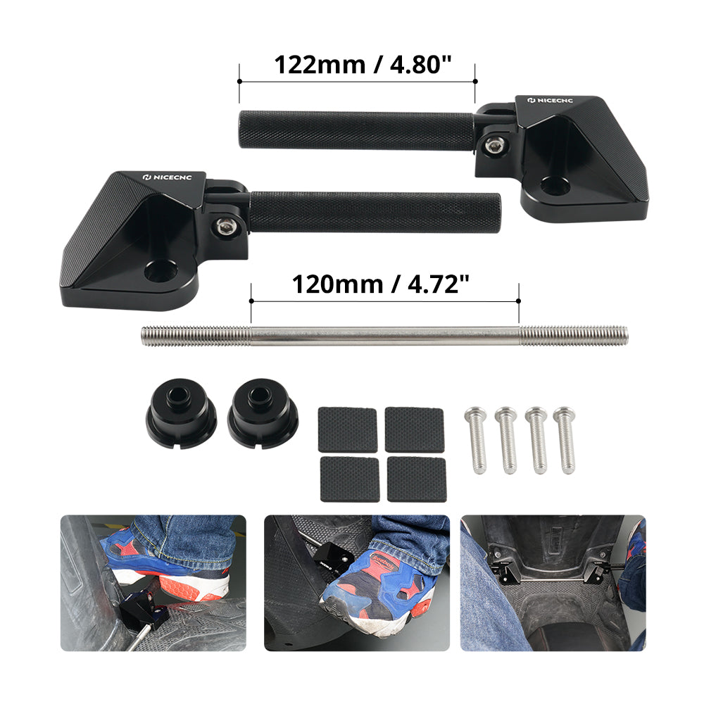 Highway Bars Foot Pegs Footrest Kit For Yamaha YW BWS ZUMA 125 2016-2021