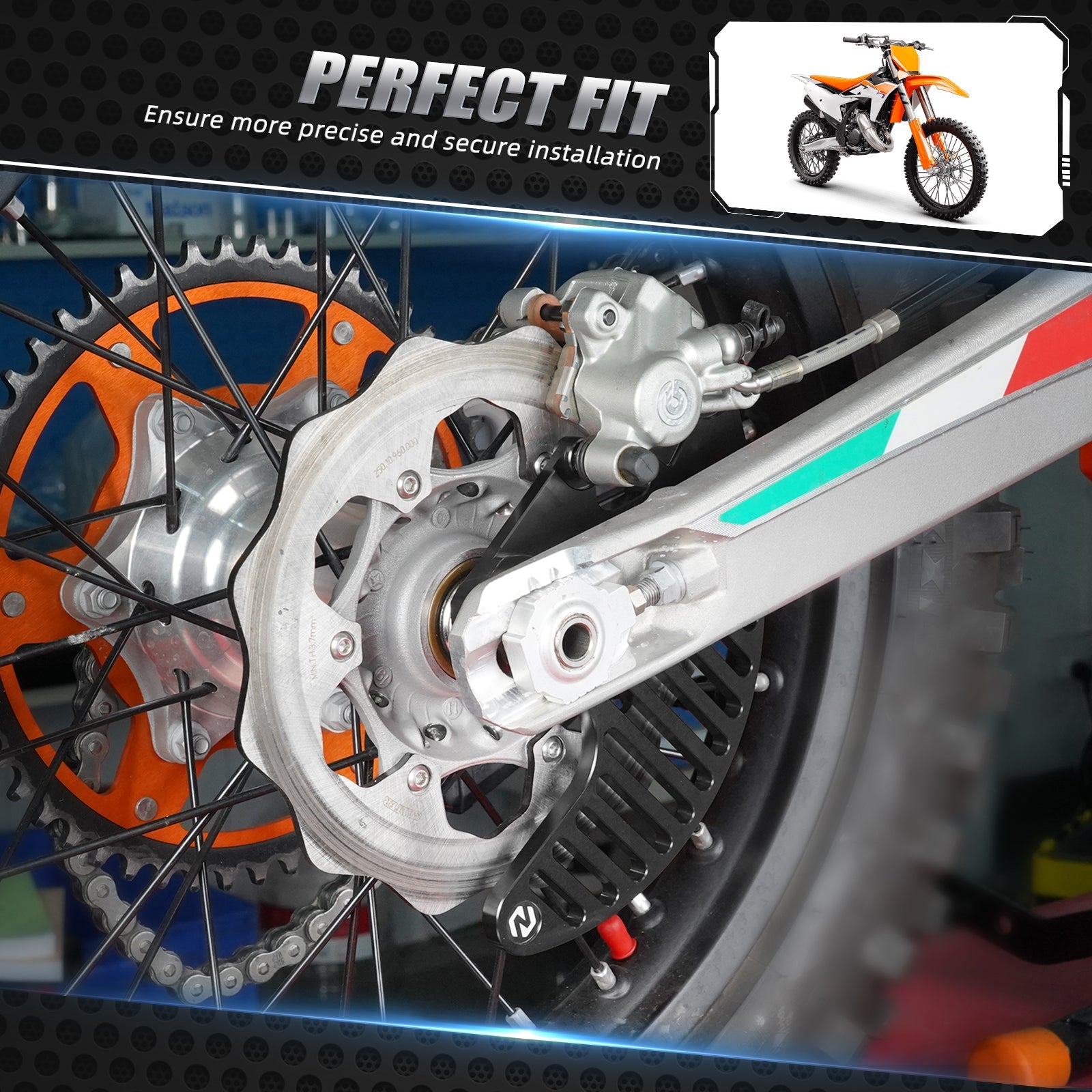 Front Rear Brake Disc Guard Kit For KTM 350 EXC-F 2016-2025 500 EXC-F 16-22, 24-25