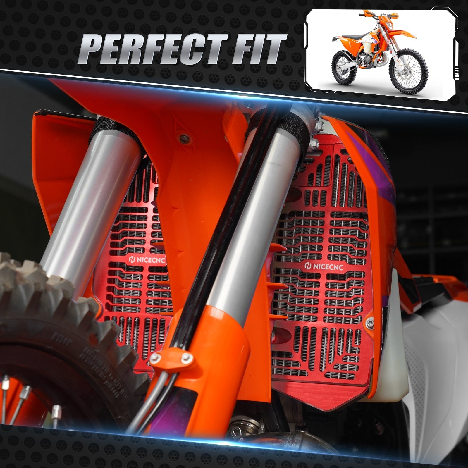 Left & Right Radiator Guards For KTM 350 500 EXC-F 2024