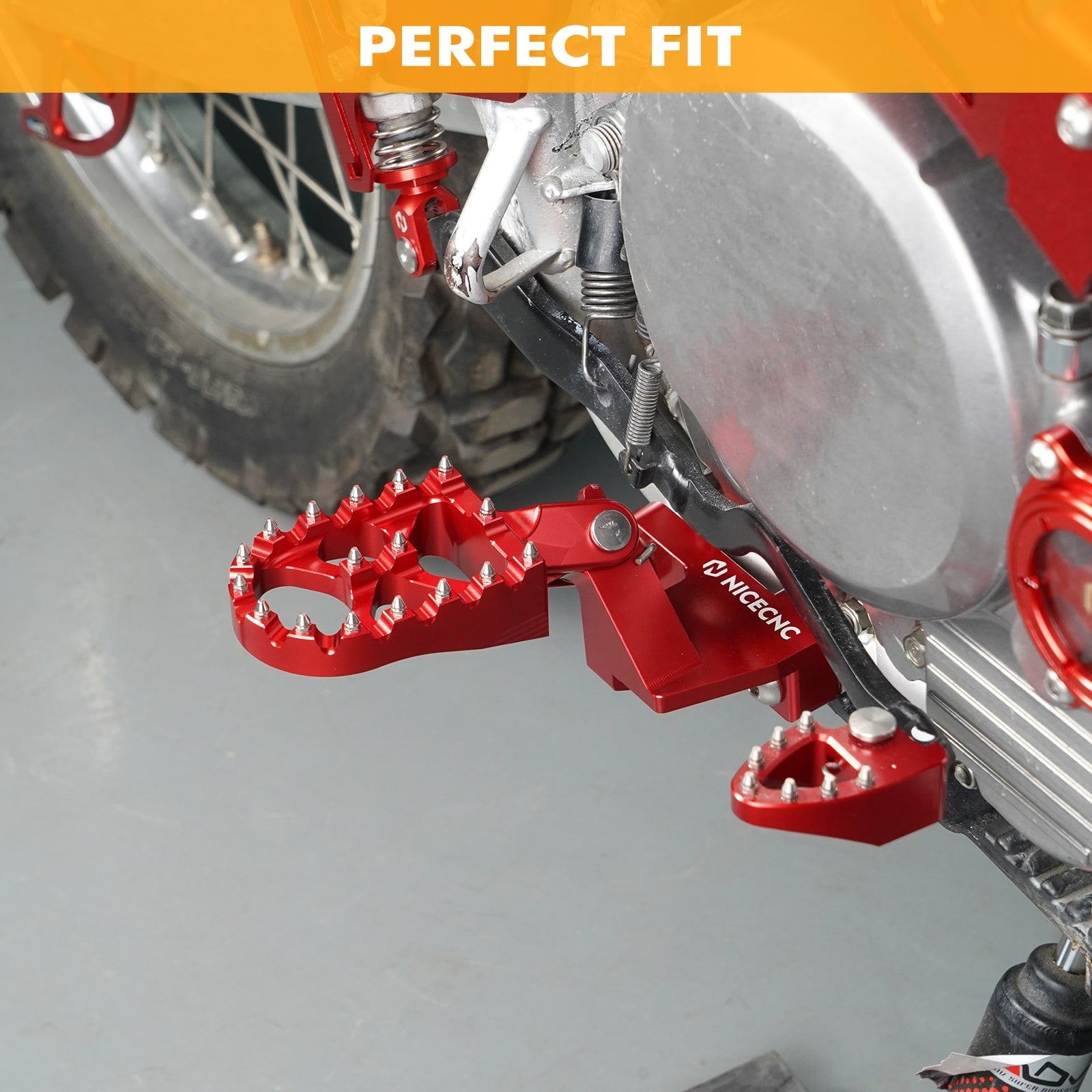 Enlarged Wide Foot Pegs Pedals For Honda XR650L 1993-2025 XR 650R 600R 250R 400R