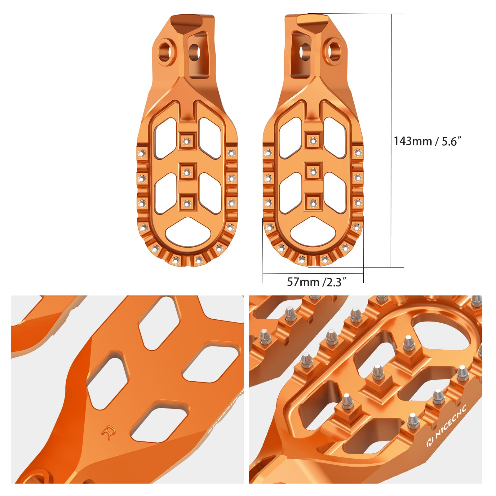 Forged Gear Shift Lever Folding Tip with Footpegs Kit For KTM Husqvarna 125-300 GasGas