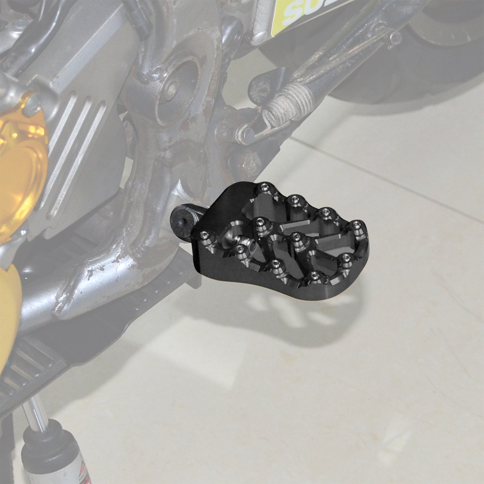CNC Billet Wide Foot Pegs Footrests Pedals For Suzuki DRZ400 E S SM 2000-2022