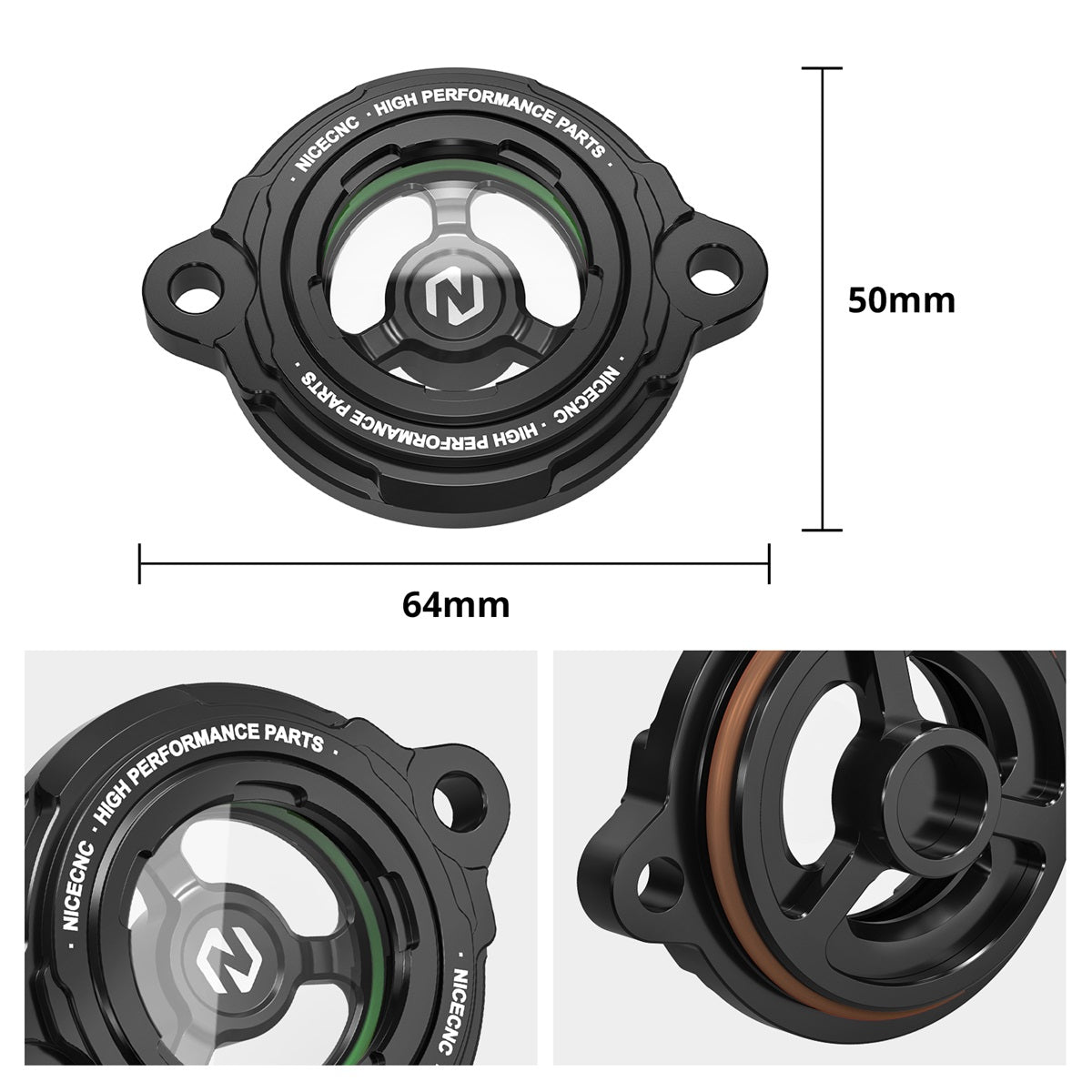Clear Oil Filter Cover Cap For Husqvarna 701 Enduro SM Norden 901 FC 450 FE 501