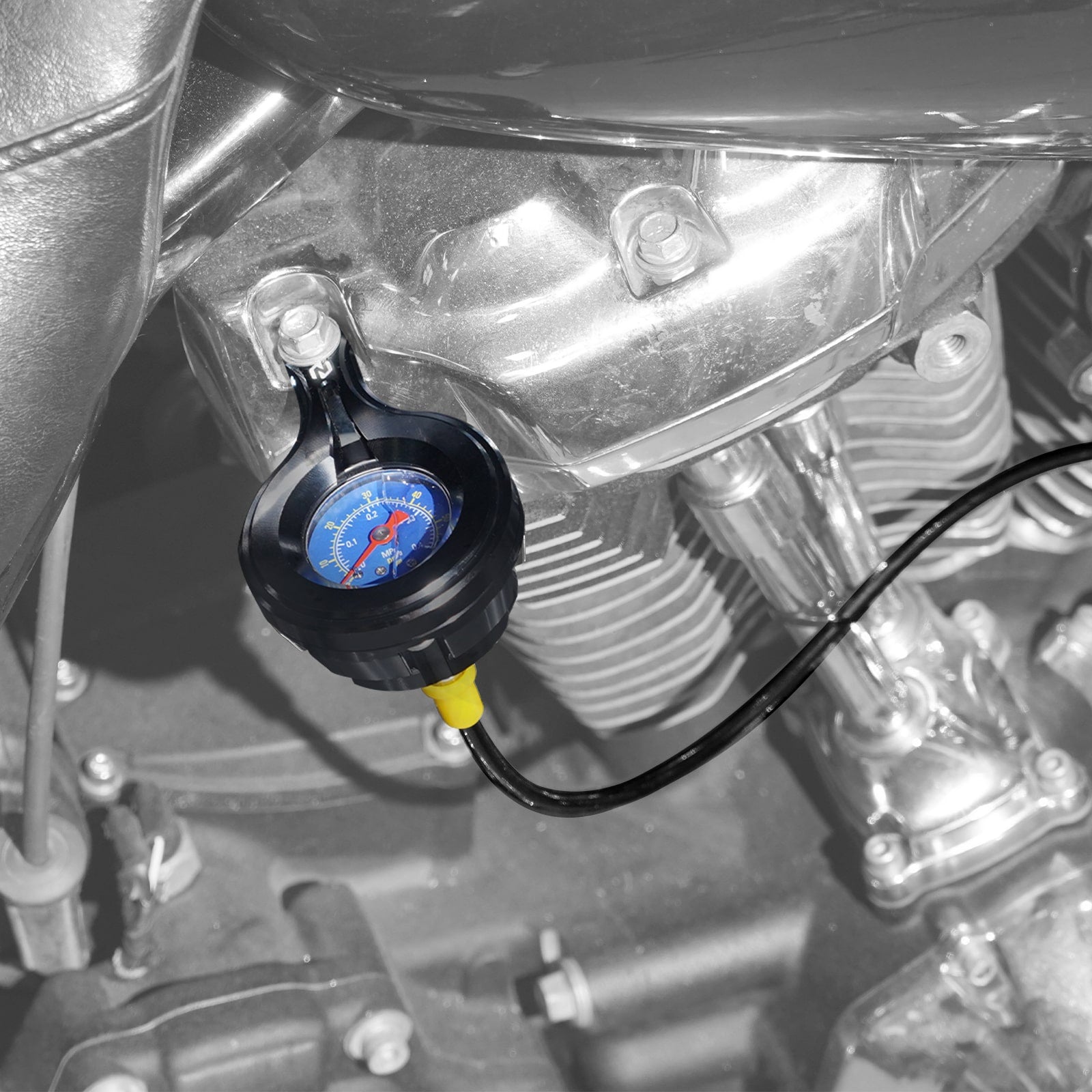 M8 Oil Pressure Gauge Kit For Harley Road King Electra Street Glide Ultra Limited