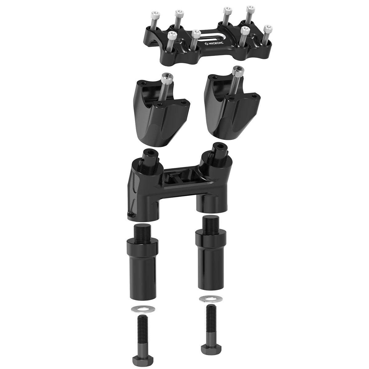 Kickback 1-1/8" Handlebar Riser Kit For Harley Road King Tri Electra Glide Freewheeler