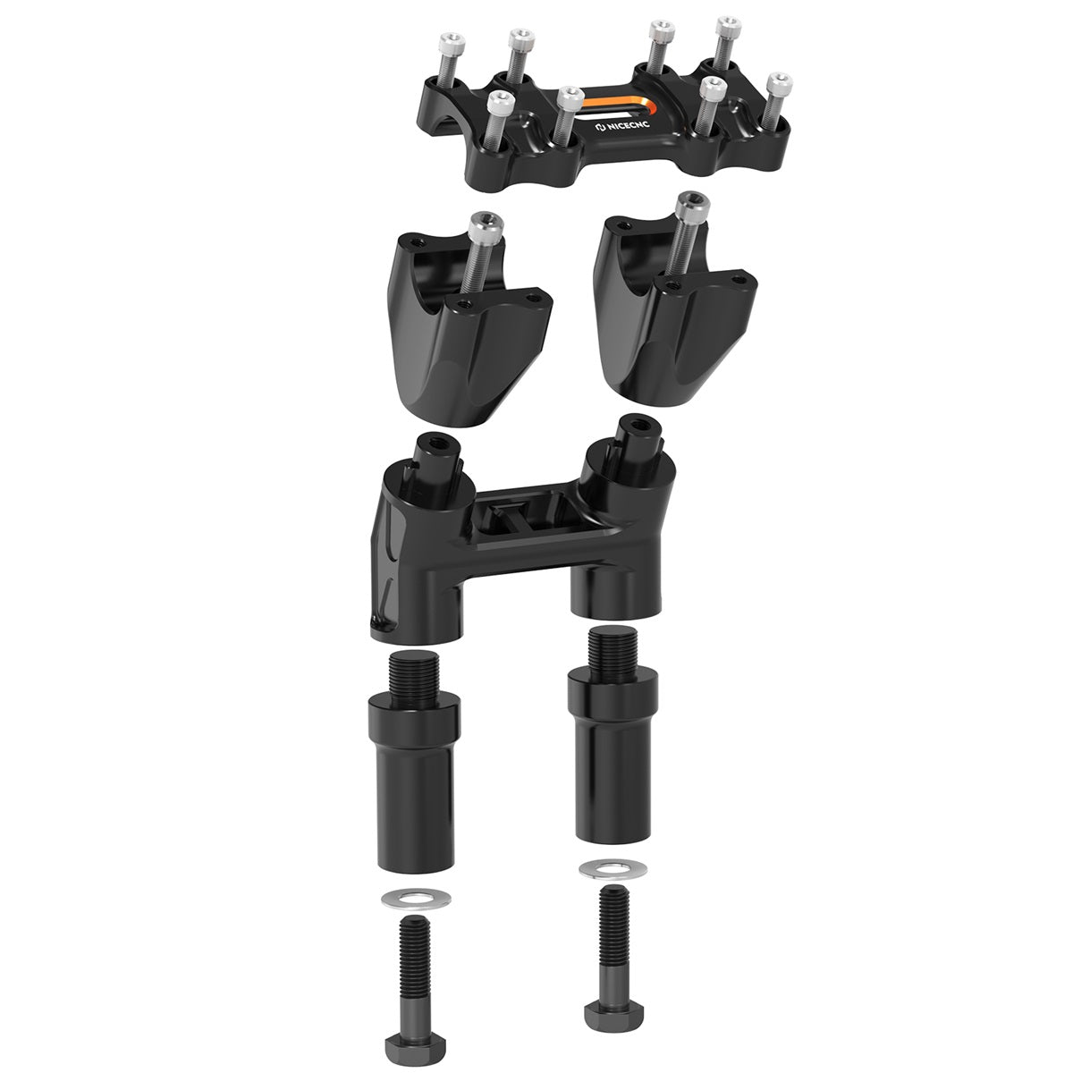 Kickback 1-1/8" Handlebar Riser Kit For Harley Road King Tri Electra Glide Freewheeler