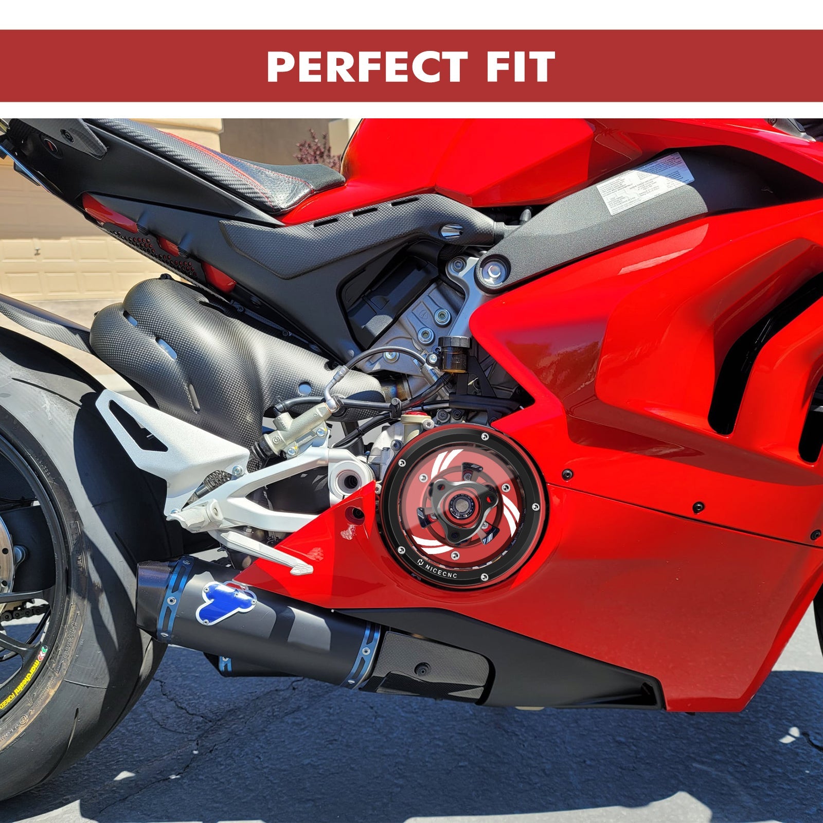 Transparent Engine Clutch Cover Kit For Ducati Panigale V4/S 2018-2024
