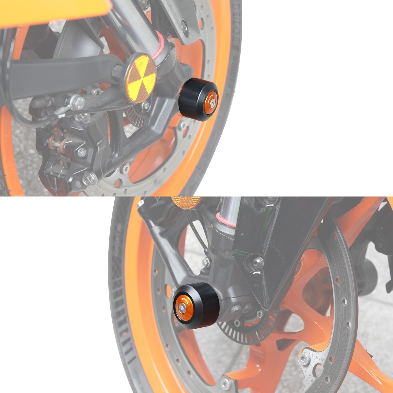 Front Axle Slider Crash Bung Kit For KTM 250 390 Duke RC 390 Adventure R