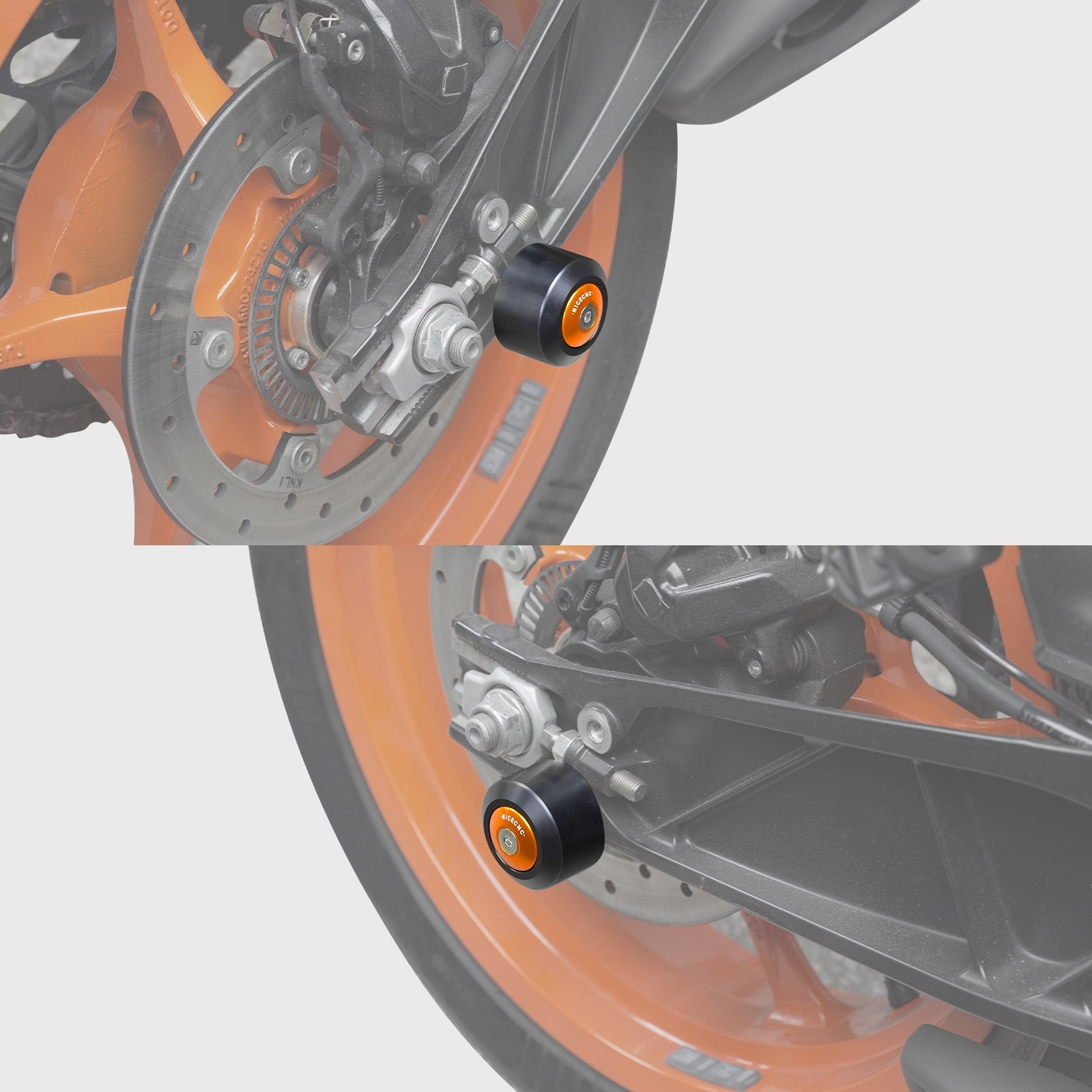 Rear Swingarm Slider Crash Bung Kit For KTM 390/250/125 Duke 2024 RC 390 2022-2023
