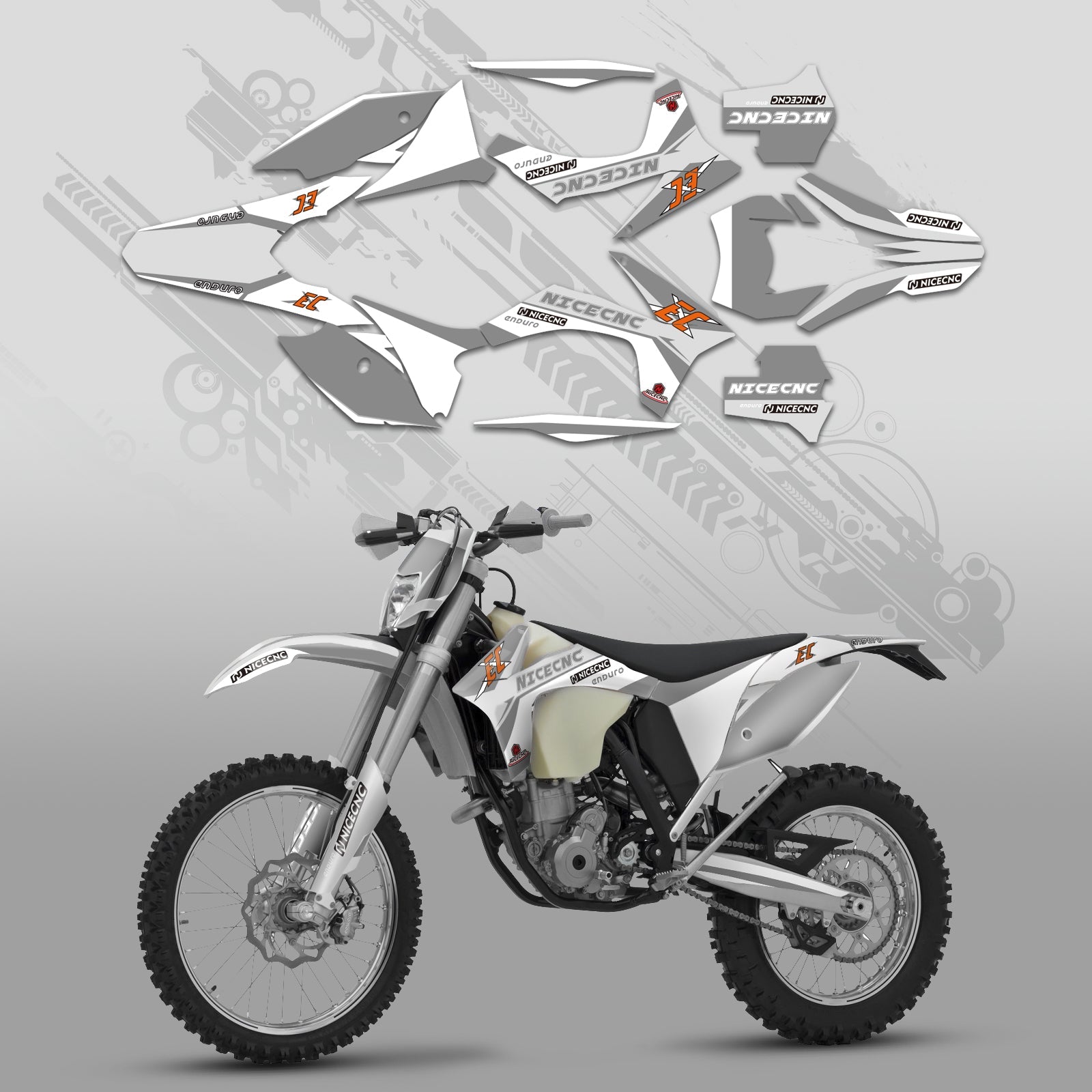 Off-Road Bike Full Graphics Decals Stickers Kit For KTM EXC 2012-2013 XC 2011