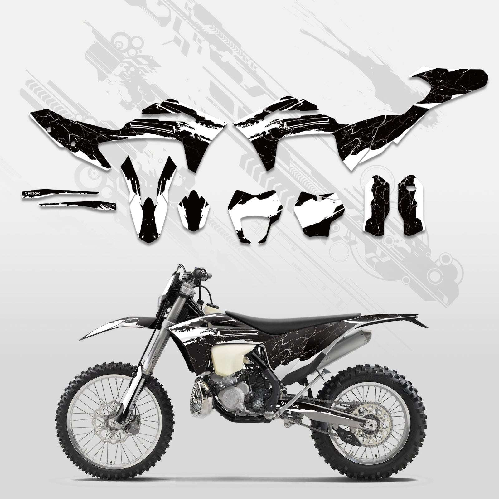 Off-Road Bike Full Graphics Decals Stickers Kit For GAS GAS EC Enduro 2021-2023
