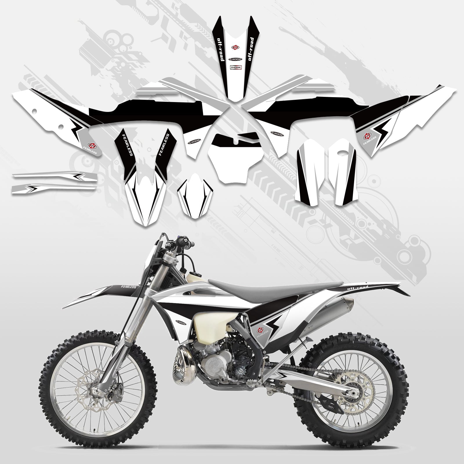 Off-Road Bike Full Graphics Decals Stickers Kit For GAS GAS MC Motocross 2021-2023