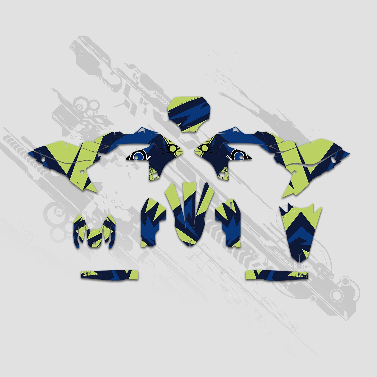 Motorcycle Full Graphics Decals Stickers Set For Yamaha YZ250F YZ450F 2023-2024