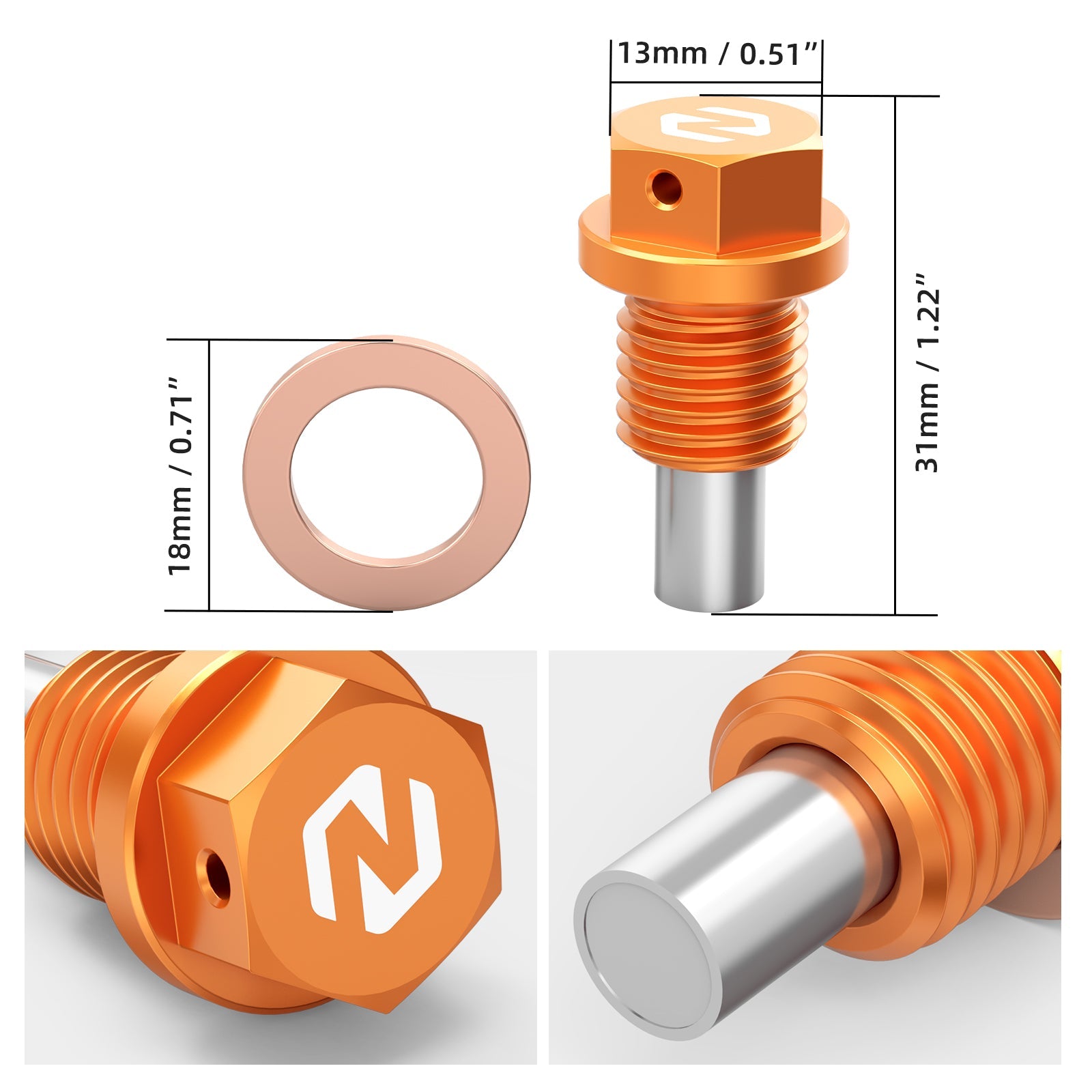 Magnetic Oil Drain Plug Bolt For Gas Gas EX MC EC ES EW F 2021-2025 700 SM ES 22-25