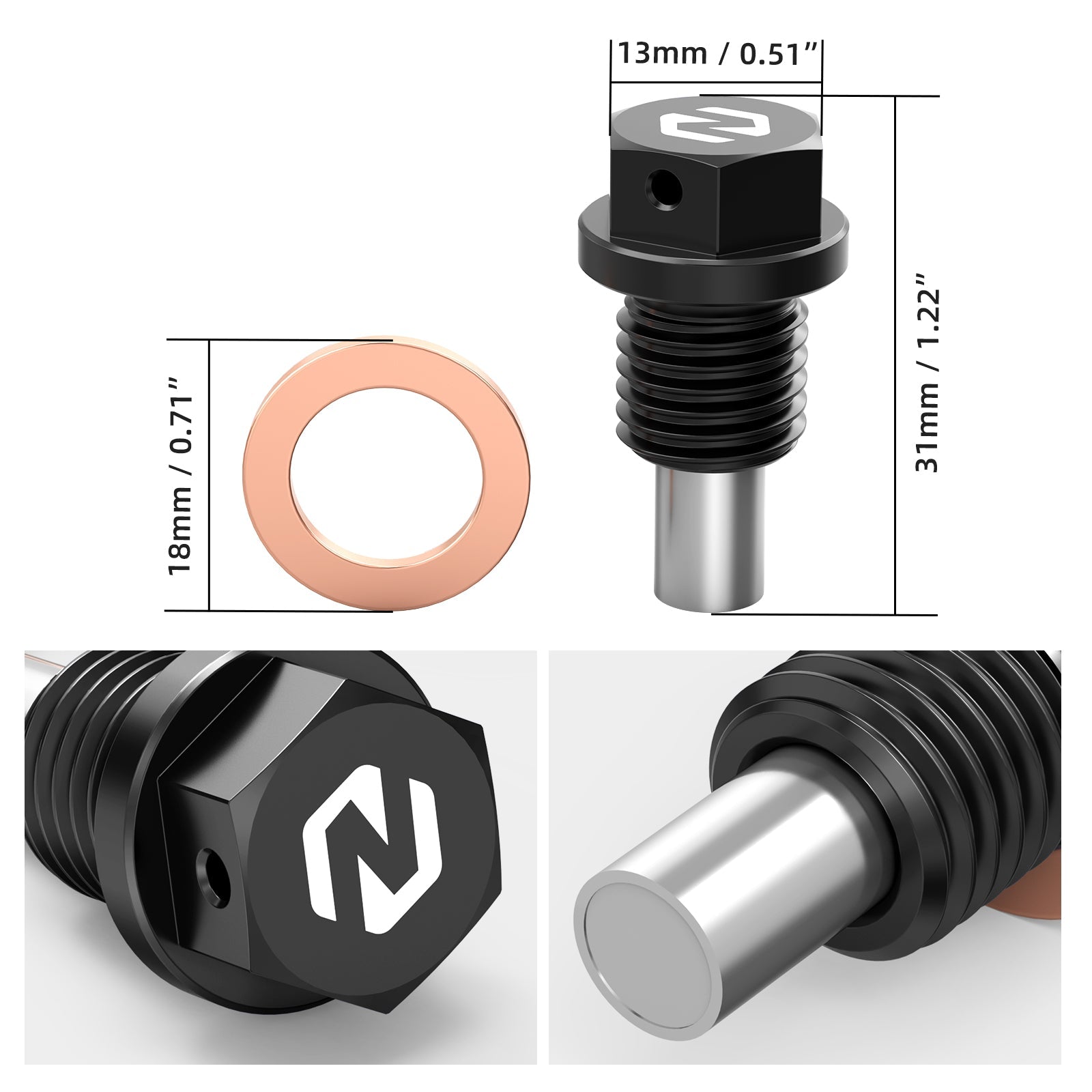 Magnetic Oil Drain Plug Bolt For KTM 350 500 EXC-F 1998-2025