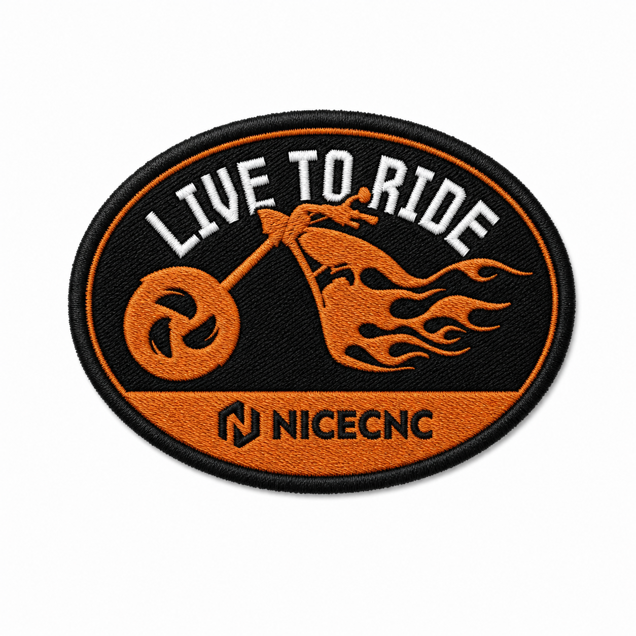NICECNC "Live to Ride" Embroidered Patch Set