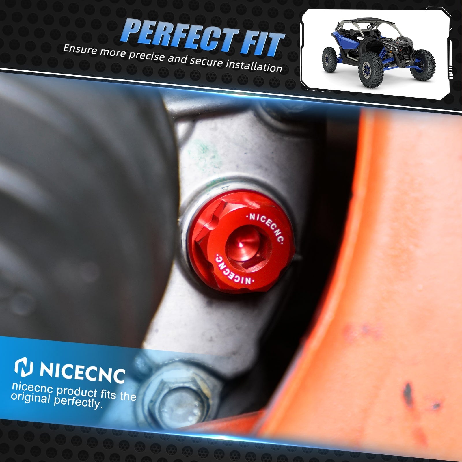 Rear Brake Pedal Extender & Front Differential Oil Fill Plug For Can-Am Ryker 600 900