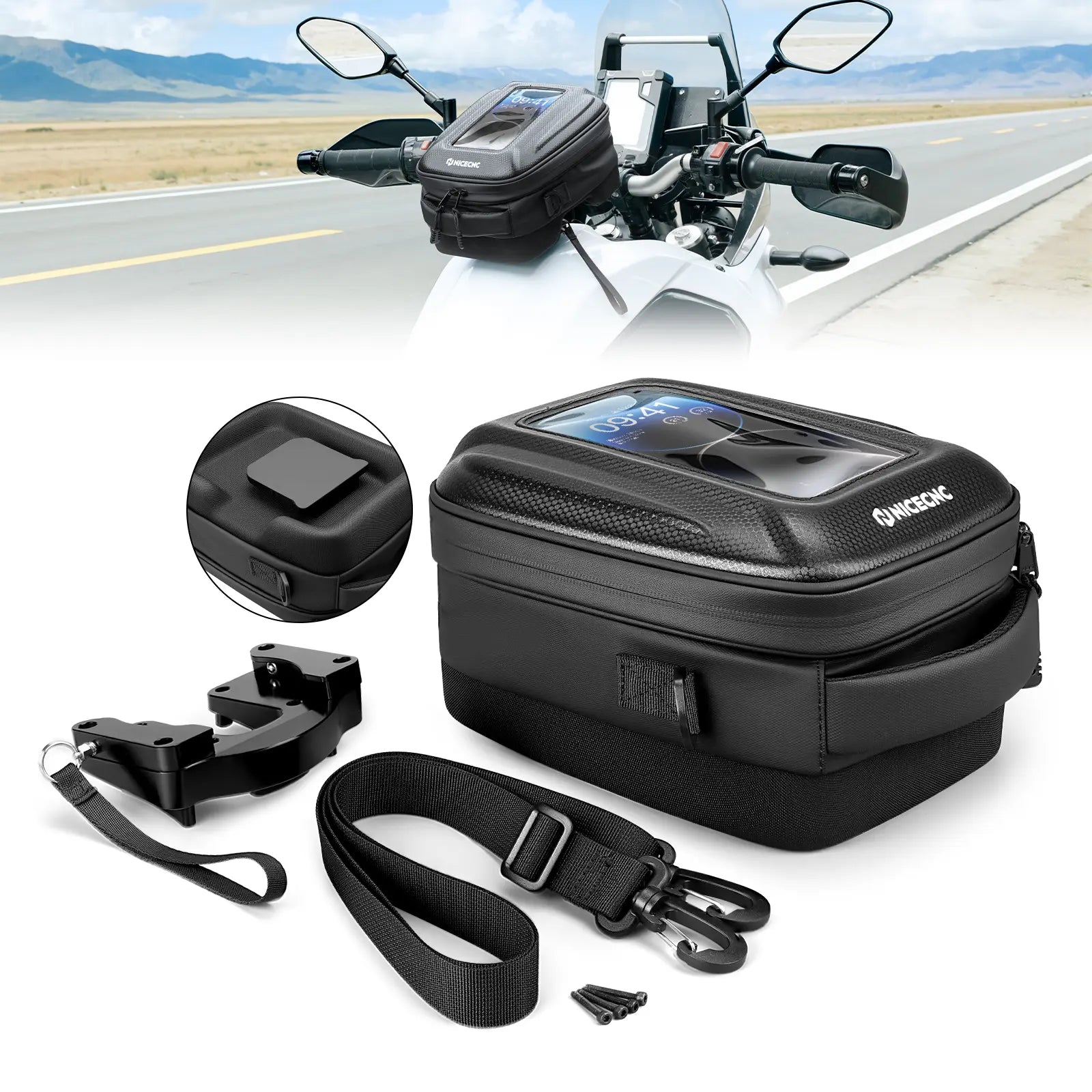 Quick-Release Tank Bag Push-Pull Lock System For Yamaha Tenere 700 2019-2024
