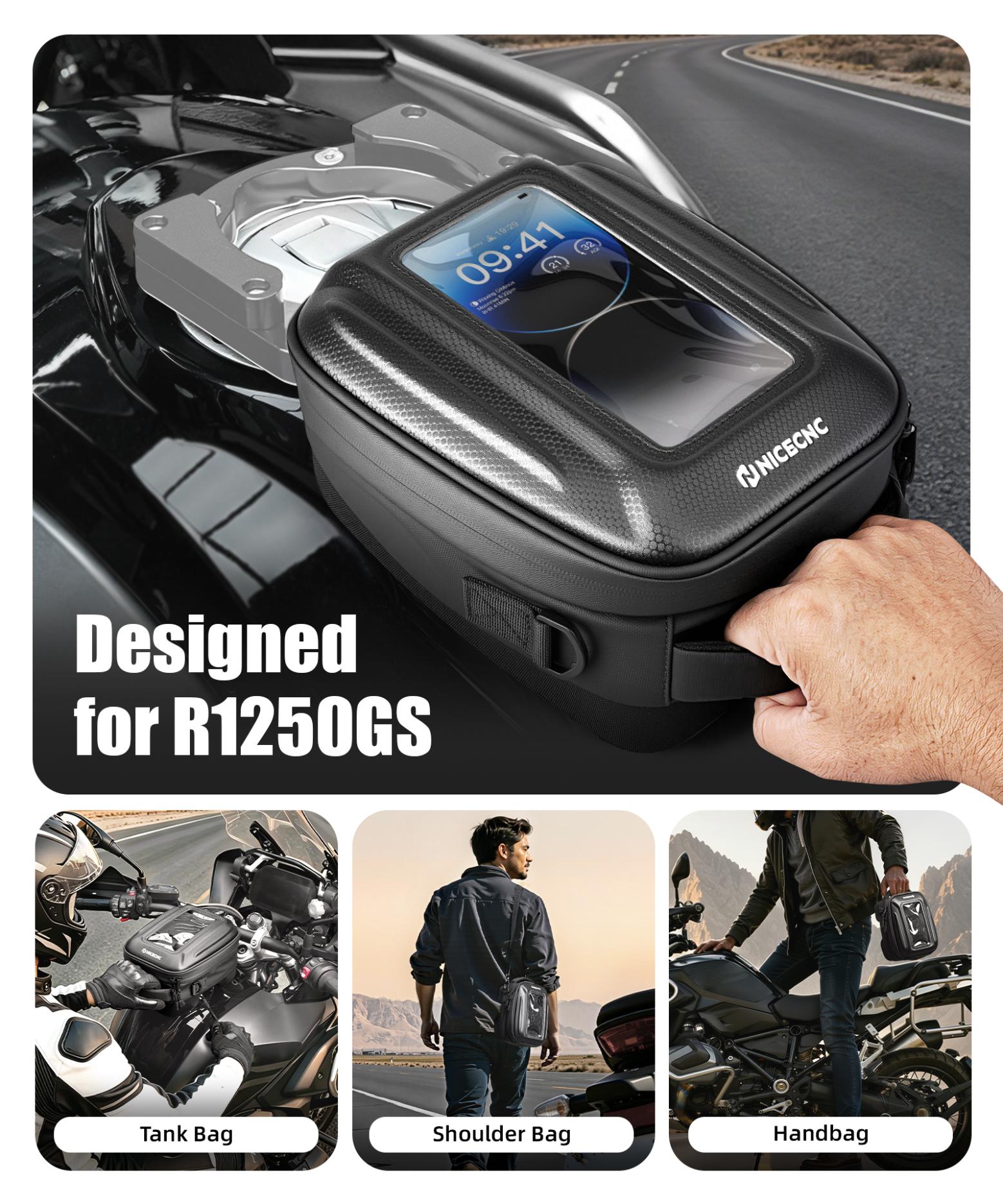 6L Waterproof Quick-Release Tank Bag For 2017-2024 BMW R1250GS