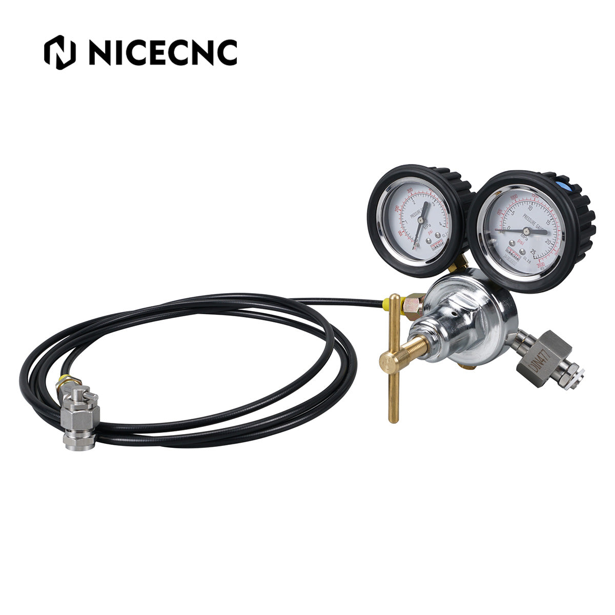 Universal Nitrogen Regulator Shock Fill Kit 8' Hose w/ CGA580 Connection