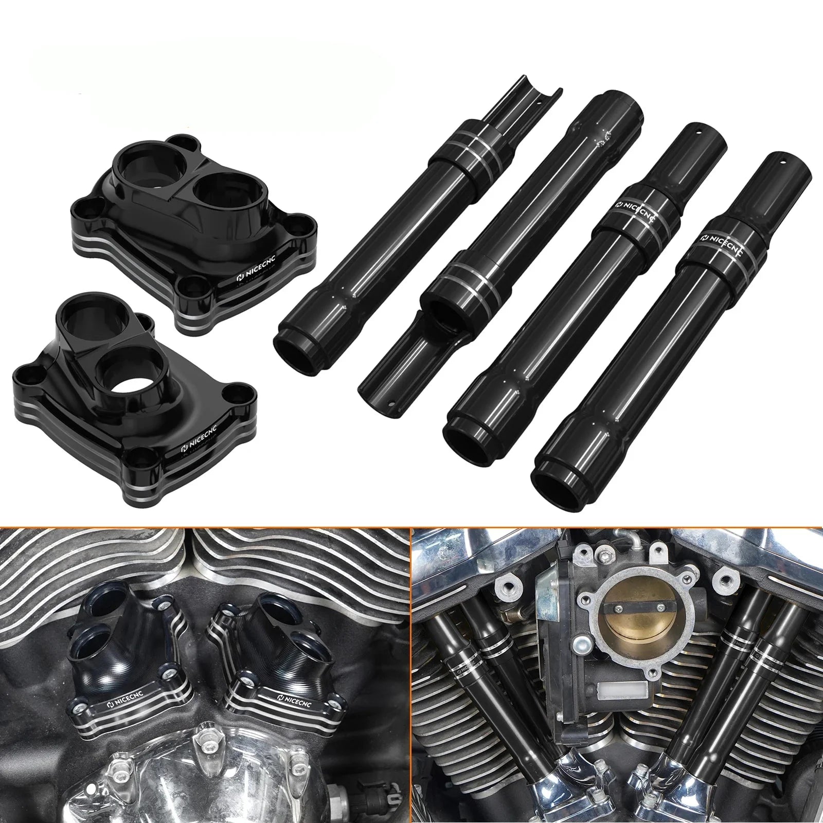 M8 Engine Lifter Tappet Covers For Harley Road King Electra Street Glide Ultra Limited