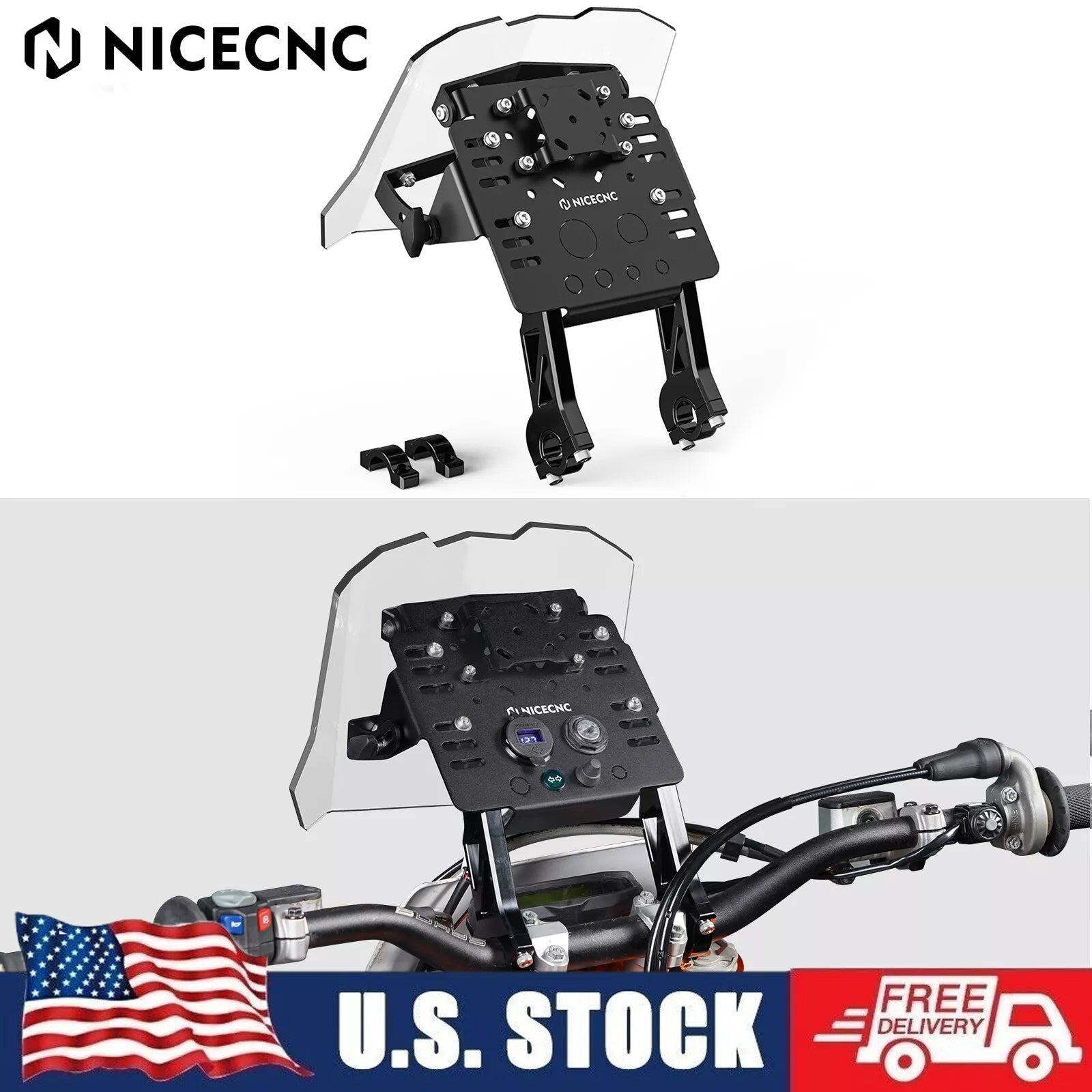 GPS Mount Mini Fairing Kit For Kawasaki KX 125 250 KXF250 KXF450