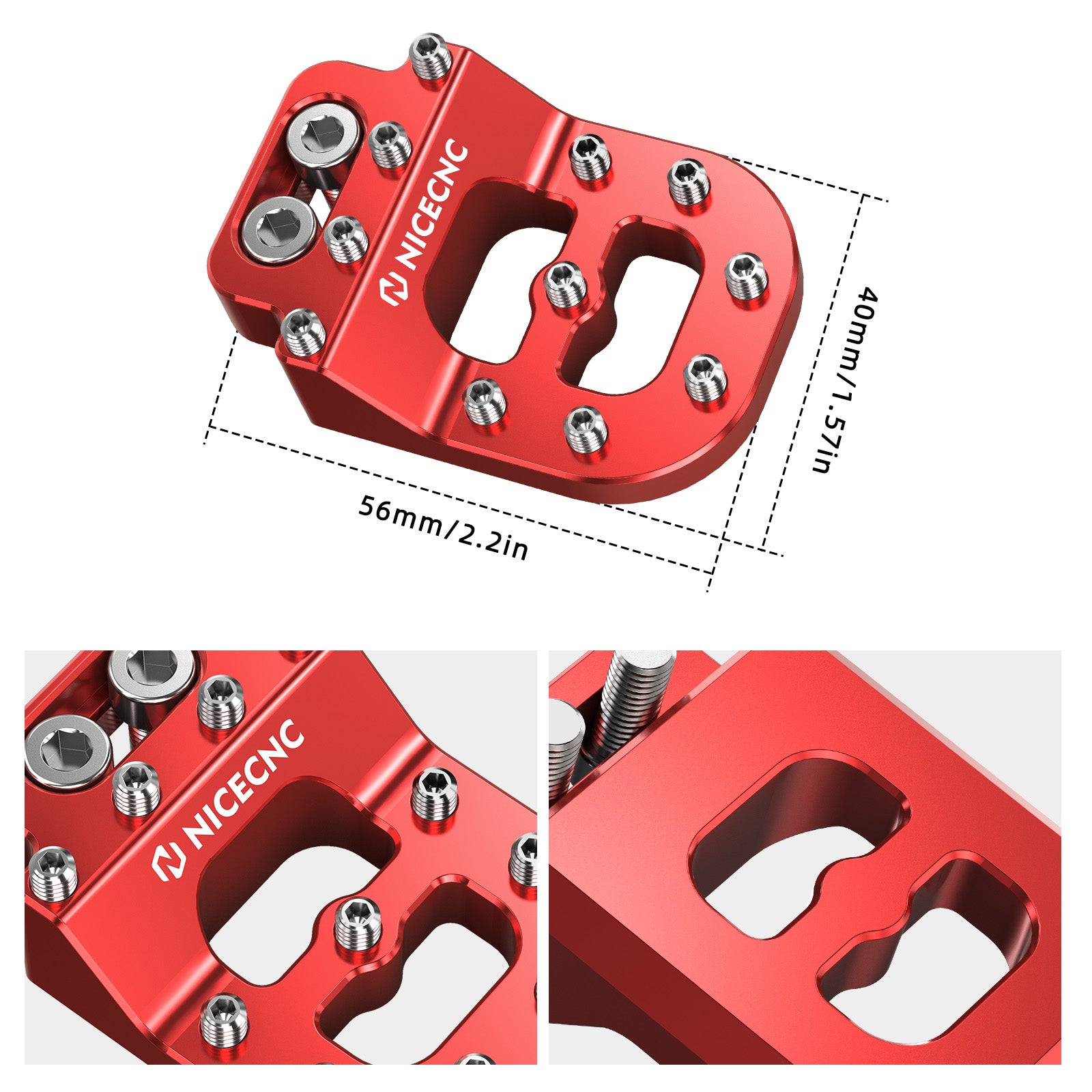 Dual Control Stepped Rear Brake Pedal Pad For KTM 350 EXCF 2004-2016