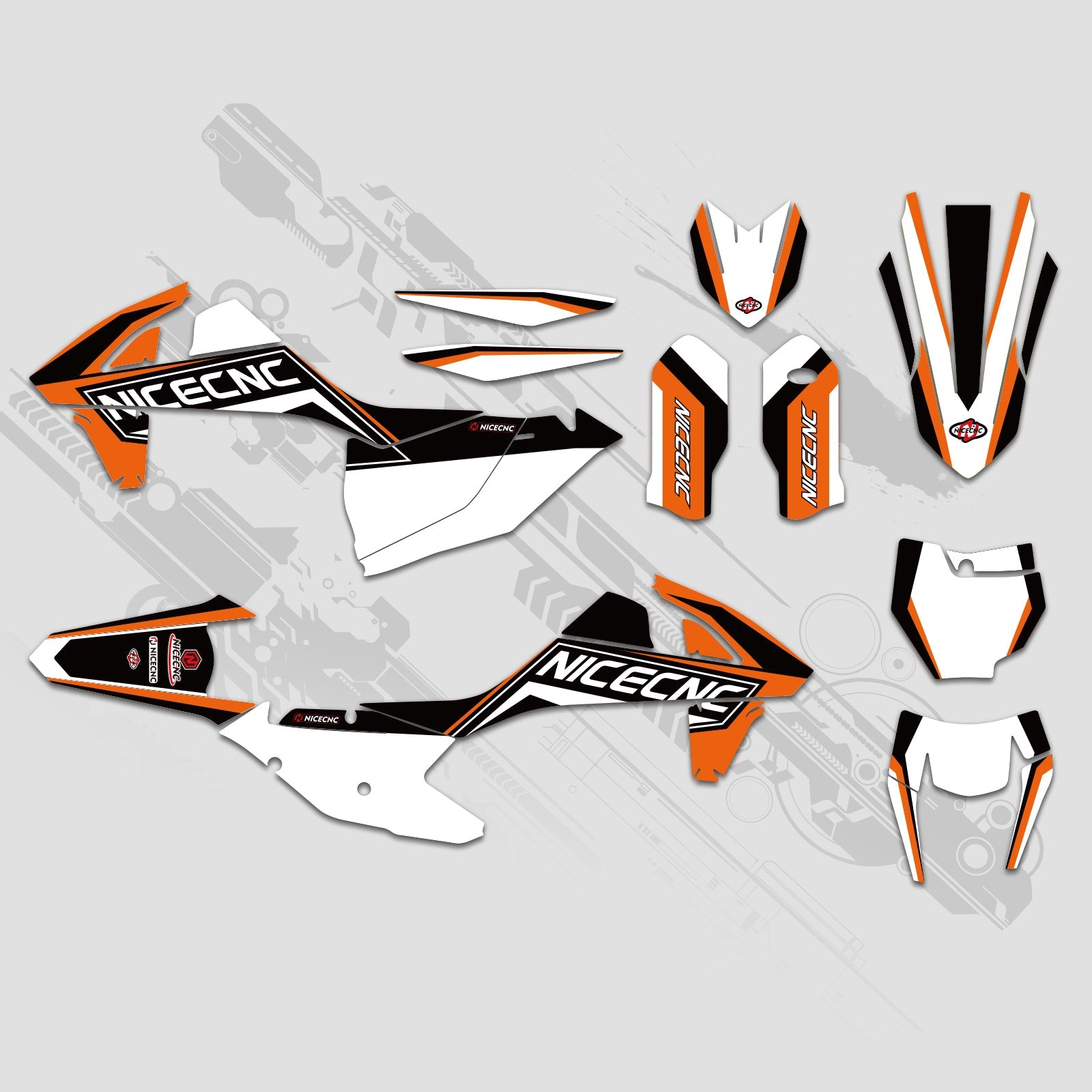 Motorcycle Full Graphics Decals Stickers Kit For KTM SX SXF 125-450 2016-2018