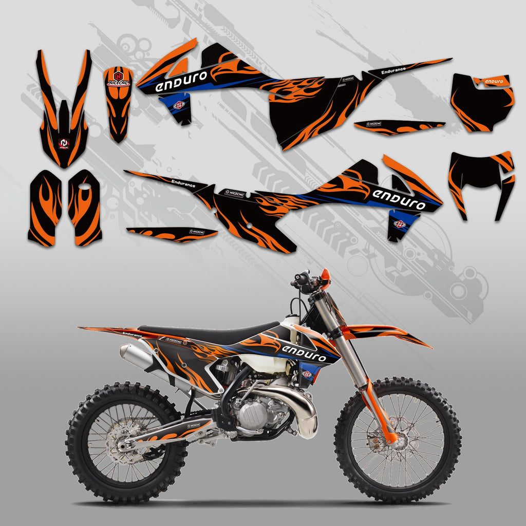 Motorcycle Full Graphics Decals Stickers Kit For KTM EXC/XC/XCF 2017-2