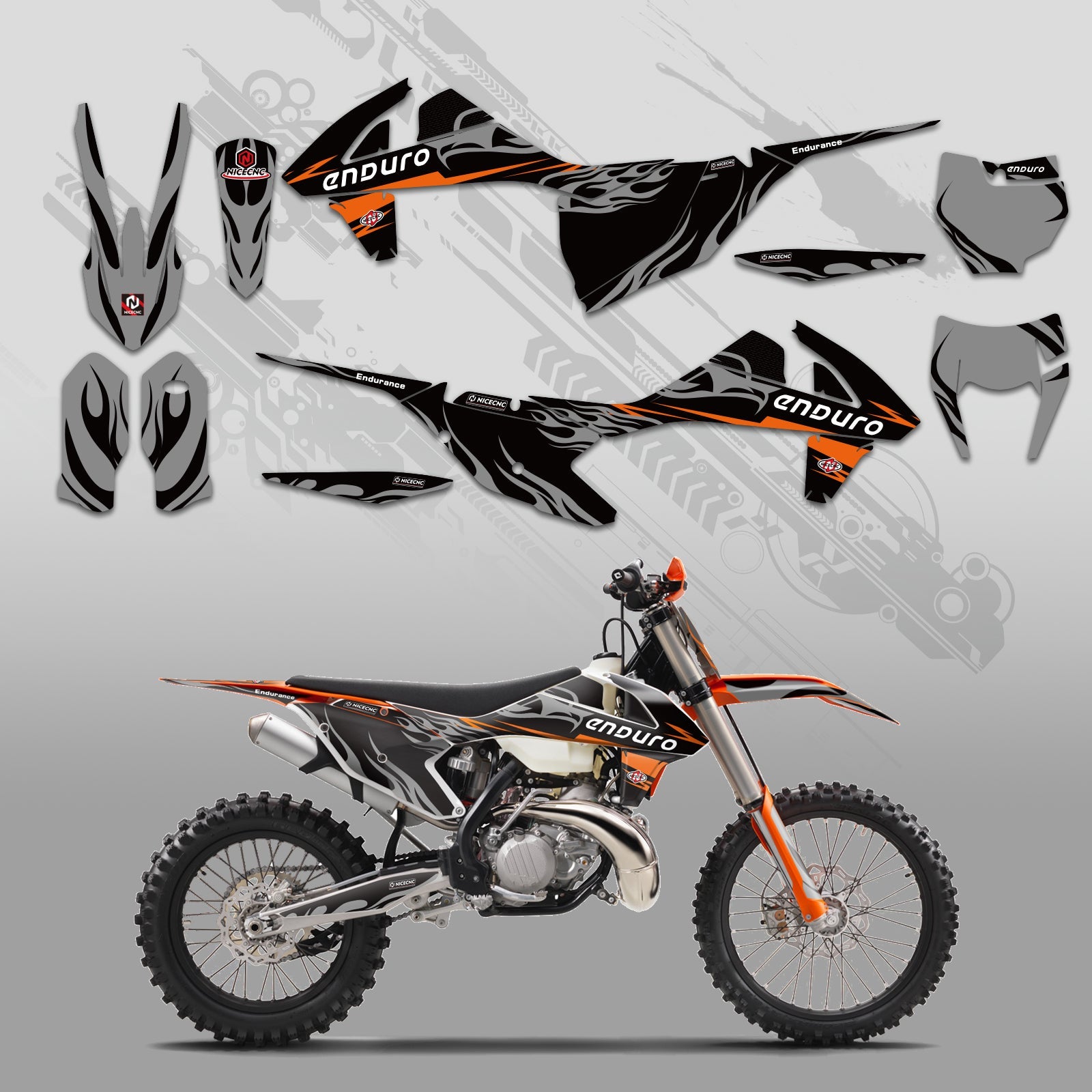 Motorcycle Full Graphics Decals Stickers Kit For KTM EXC/XC/XCF	2017-2019