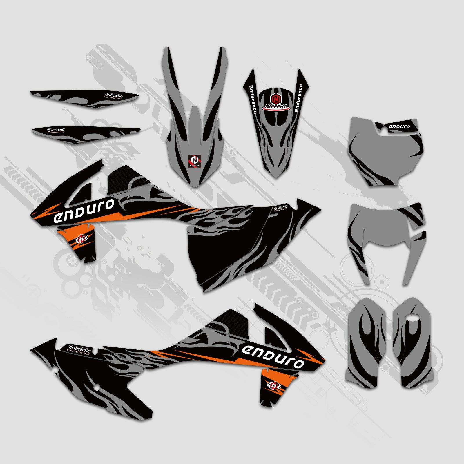 Motorcycle Full Graphics Decals Stickers Kit For KTM EXC/XC/XCF	2017-2019