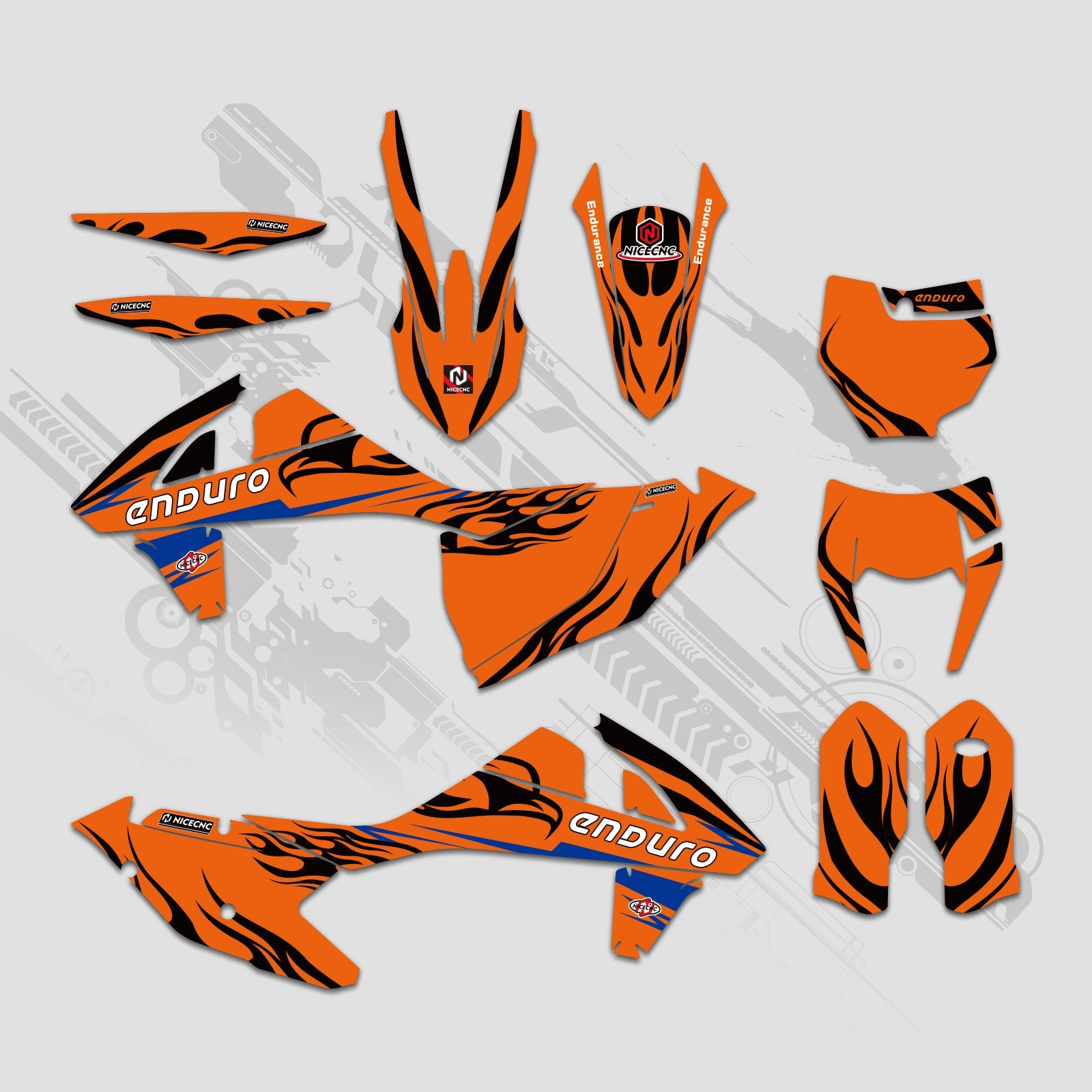 Motorcycle Full Graphics Decals Stickers Kit For KTM EXC/XC/XCF	2017-2019